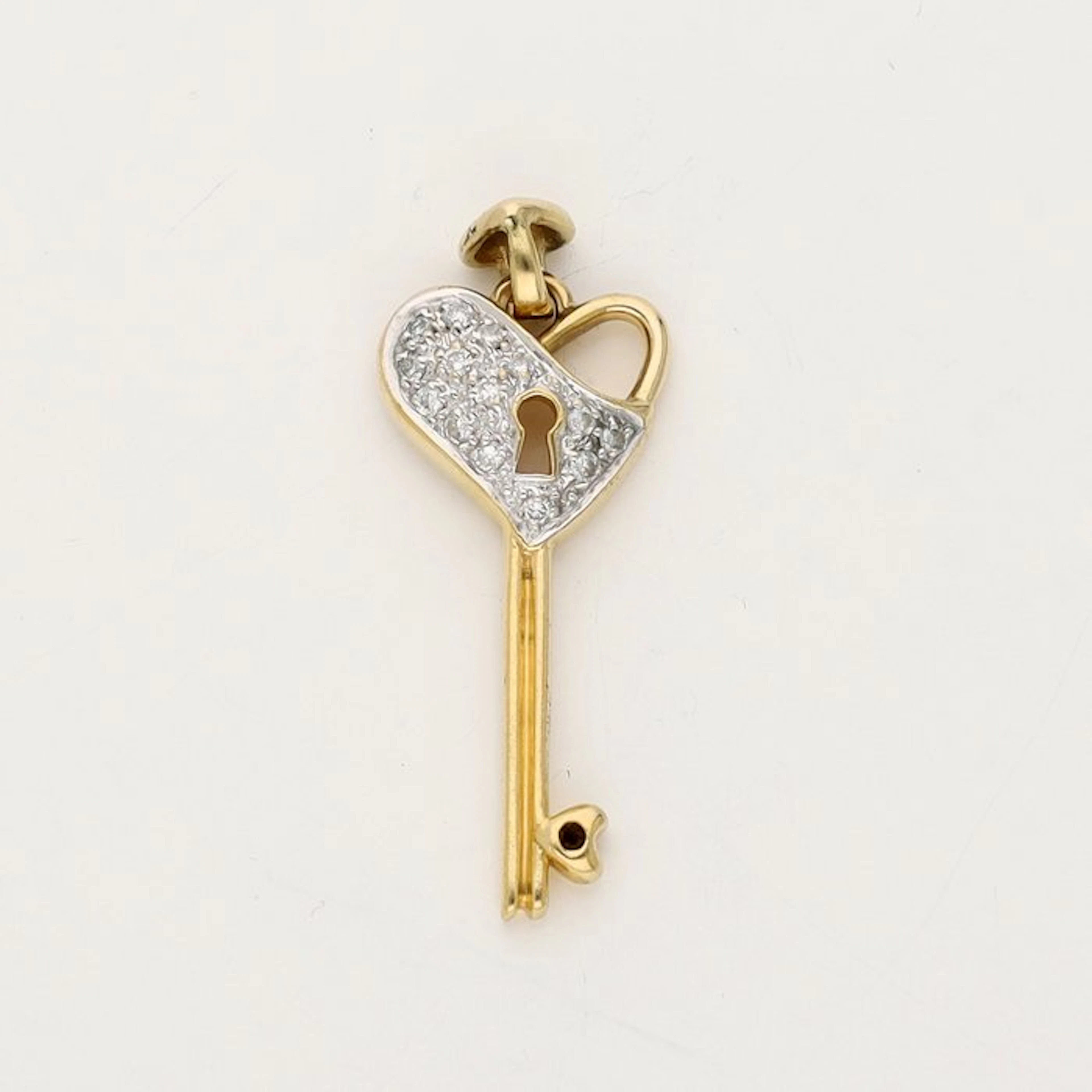 Pendant - 18 kt. Yellow gold - 0.13ct. tw. Diamond (Natural)