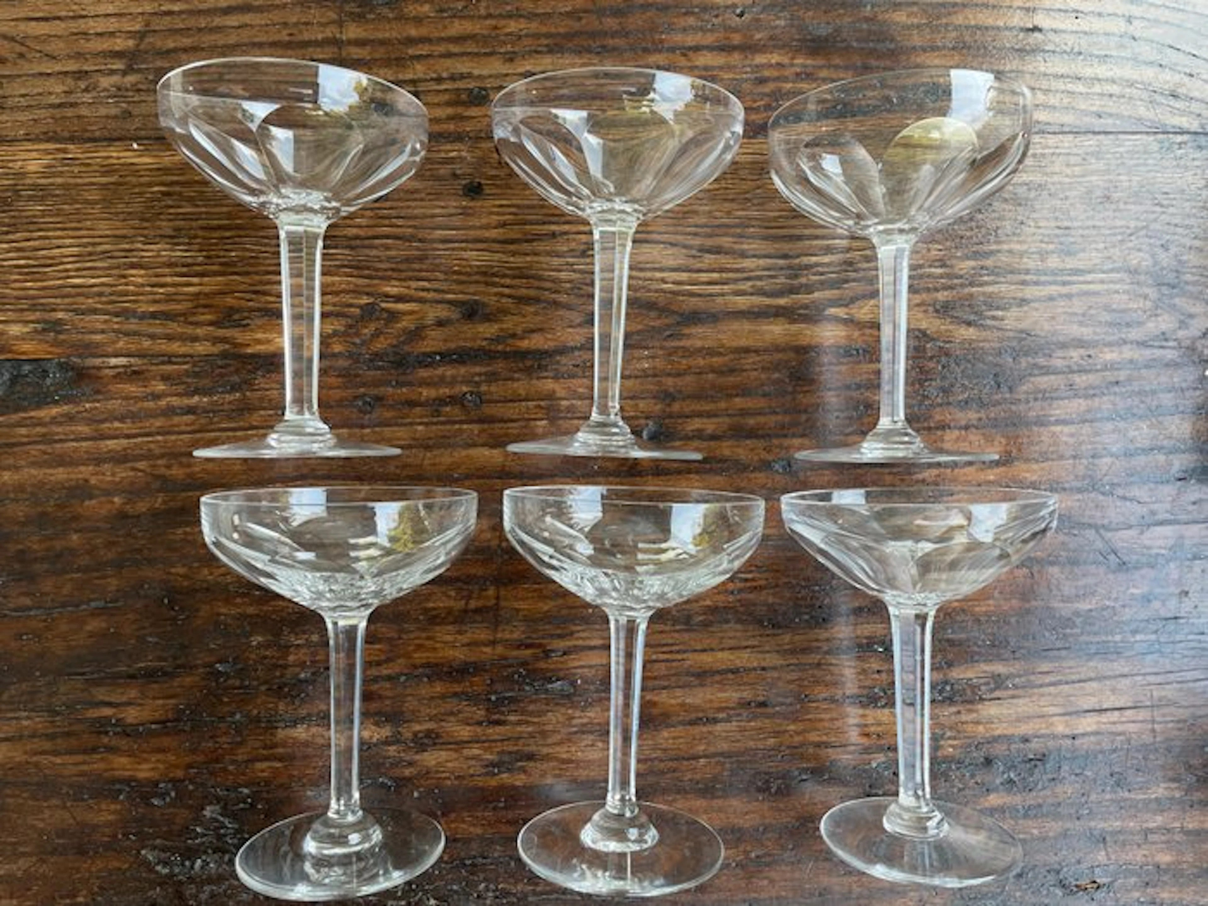 Val Saint Lambert - Liquor set for 6 (6) - Osram - Crystal - Champagne Osram