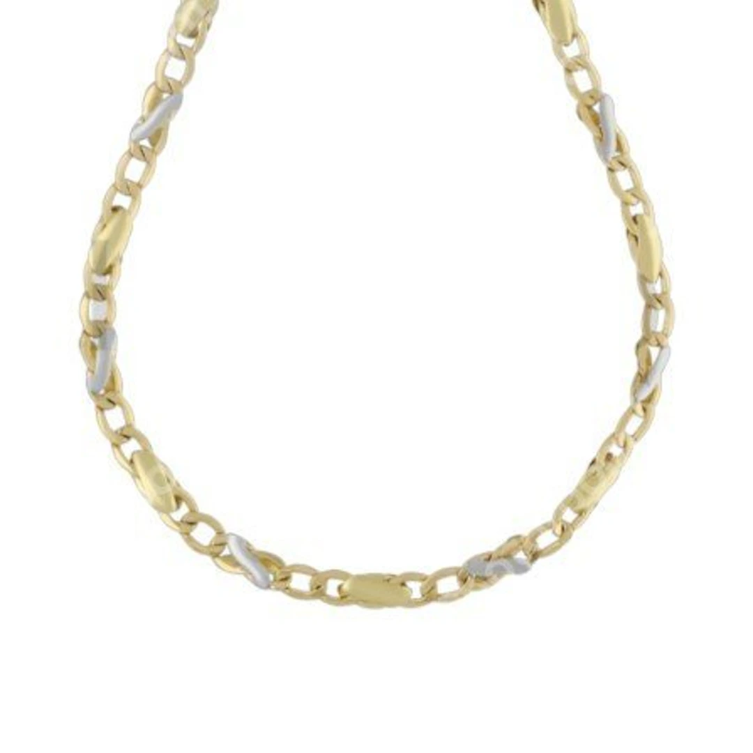 Necklace - 18 kt. White gold, Yellow gold - 18k necklace 50 cm 10.9 g