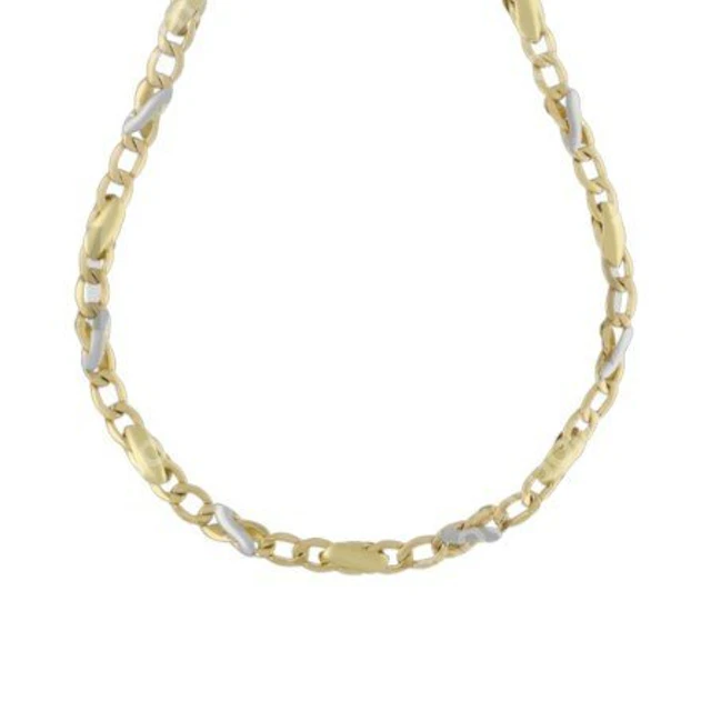 Necklace - 18 kt. White gold, Yellow gold - 18k necklace 50 cm 10.9 g