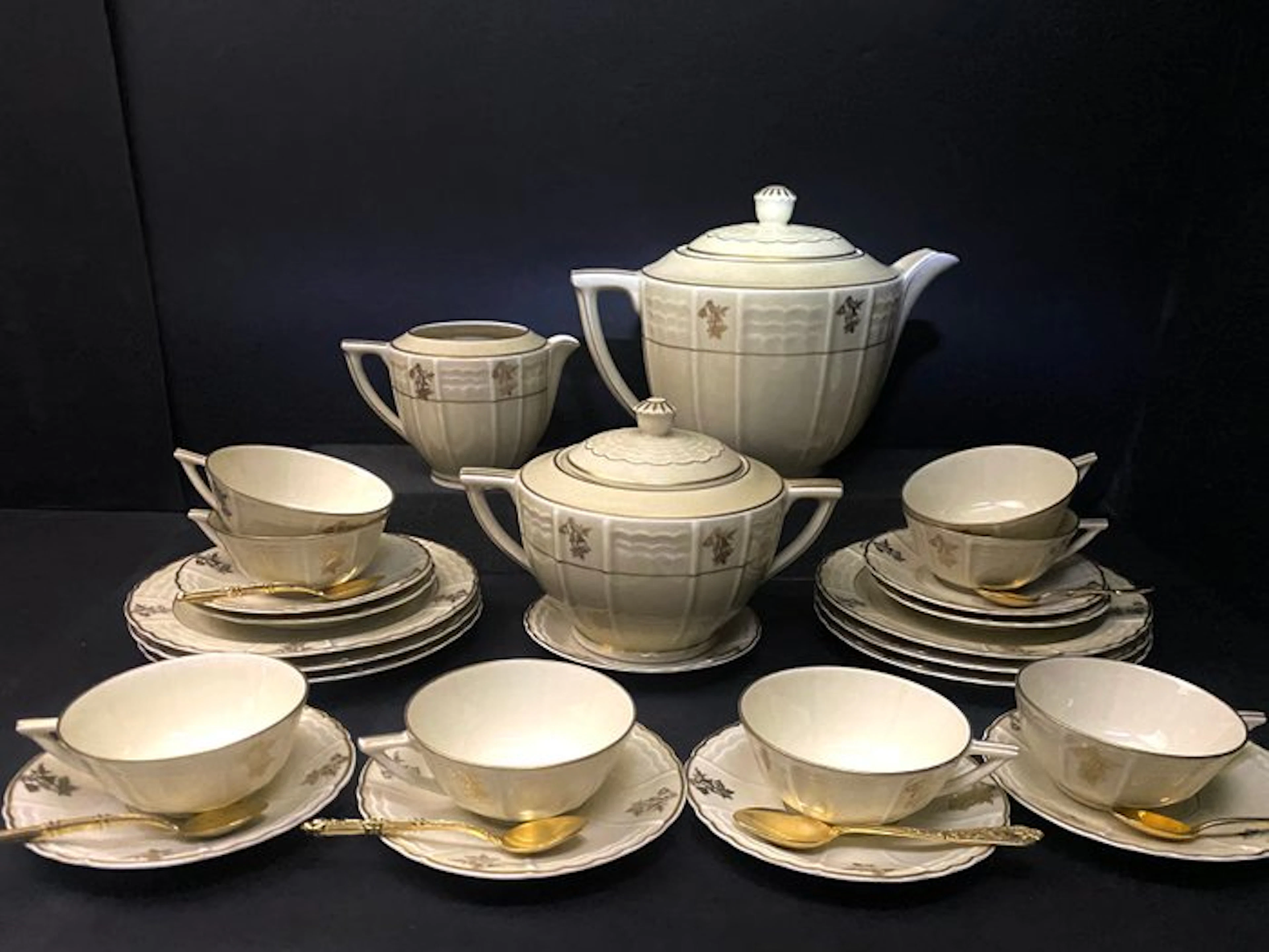 Limoges, Alfred Lanternier - Tea service - Porcelain