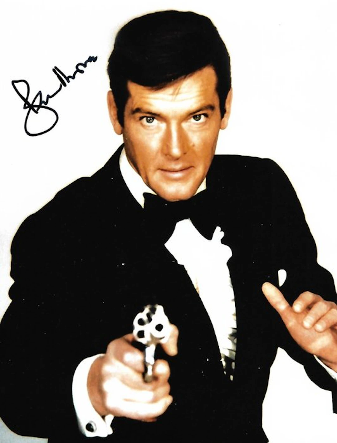 Roger Moore - Autographed Photo James Bond 007 with b'bc COA.