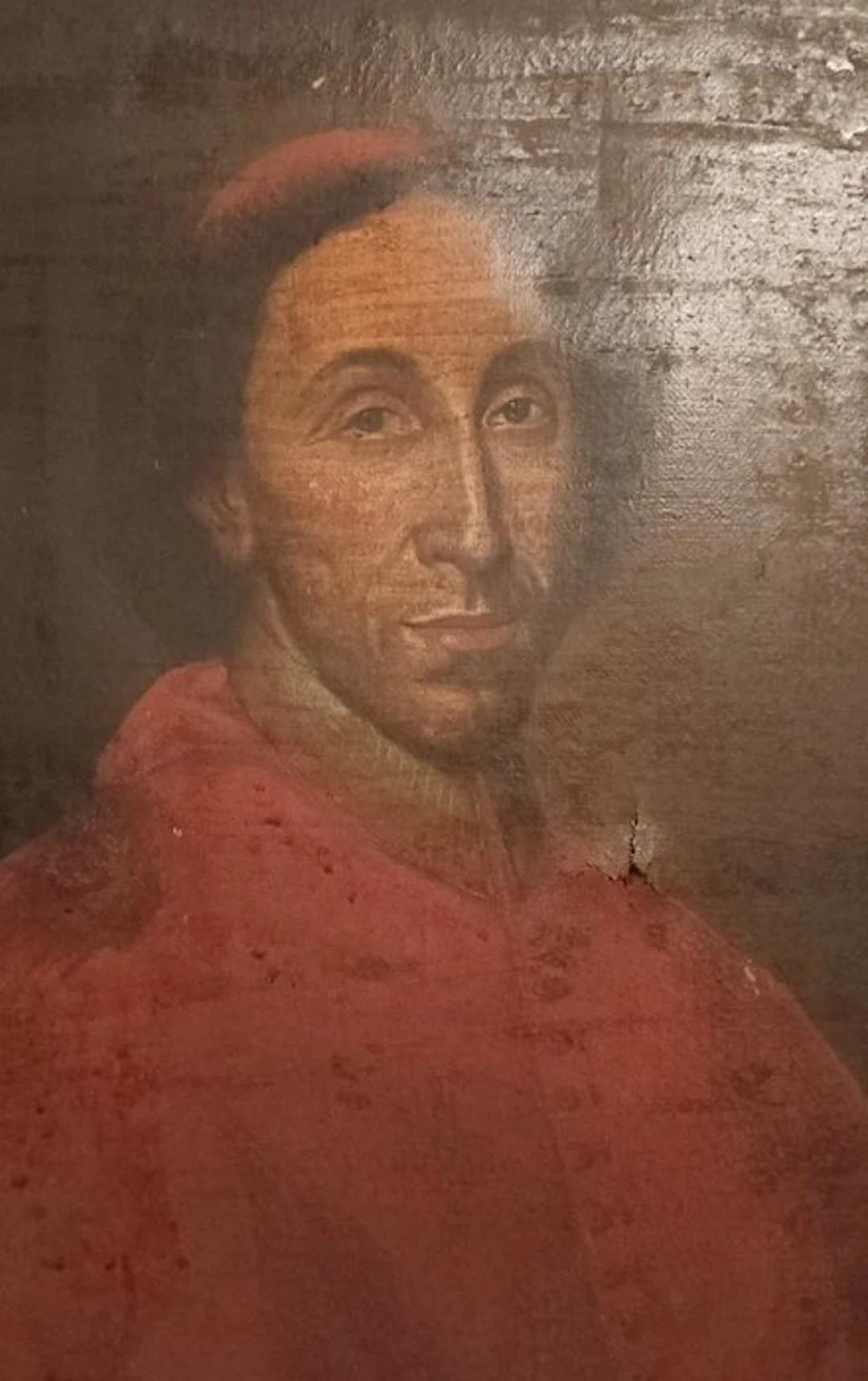 Italian school (XVIII) - Ritratto di uomo con copricapo rosso (Cardinale)