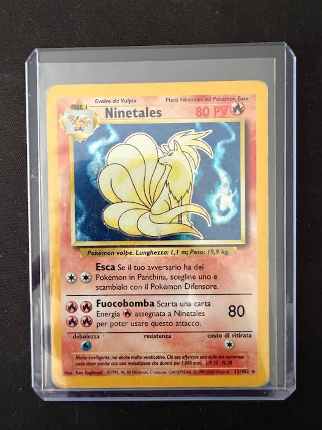 Pokémon - 1 Card - Ninetales 12/102 Foil - WOTC - Base set