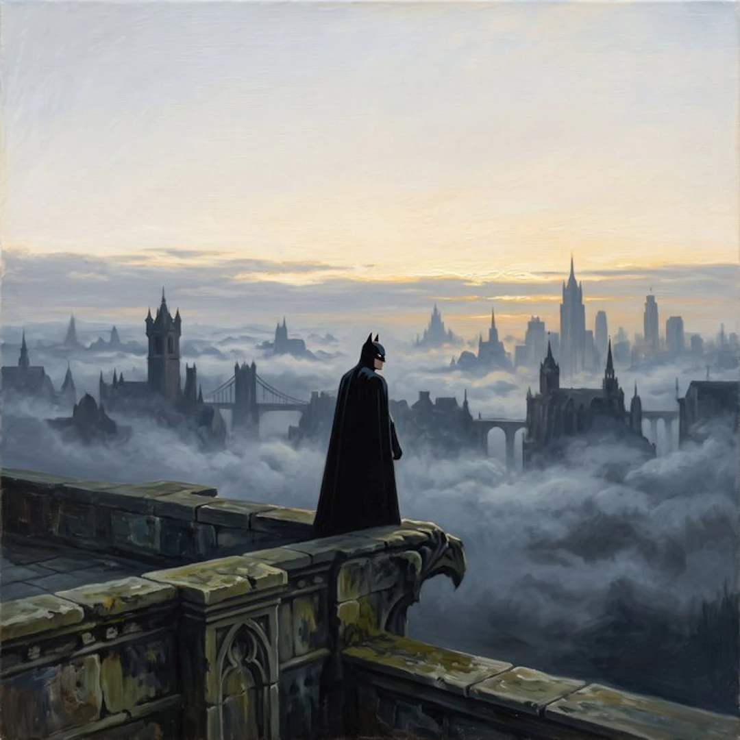 MEDSAN - Batman Above the Sea of Fog (霧の海を見下ろすバットマン) - UNIQUE WORK
