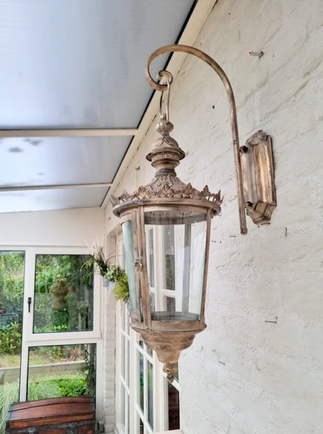 Lantern - Glass, Metal, Iron