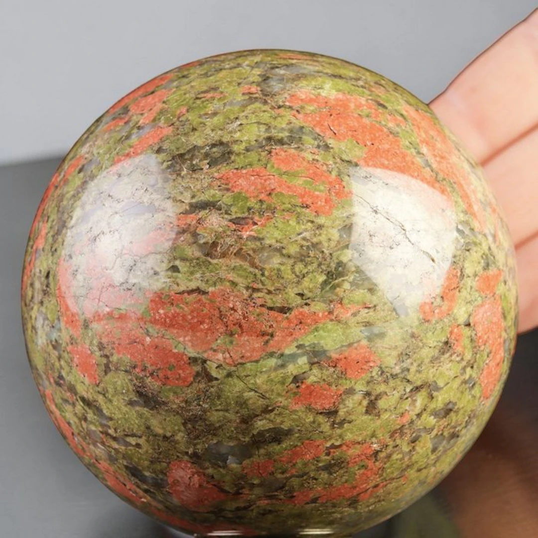 Vibrant Unakite with Striking Pink Orthoclase and Green...