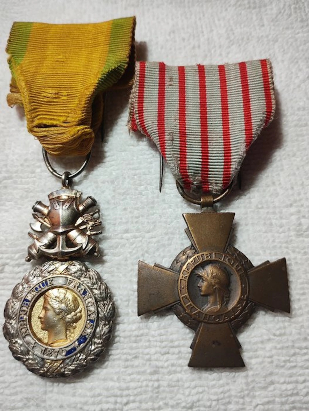 France - Military medal - Lot of 2 Original French...