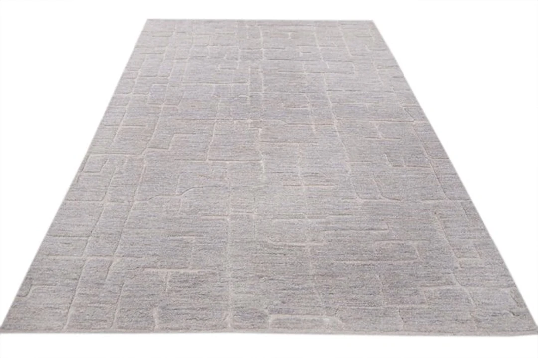 Hand-knotted designer wool rug with a relief pattern. - Rug - 248 cm - 173 cm