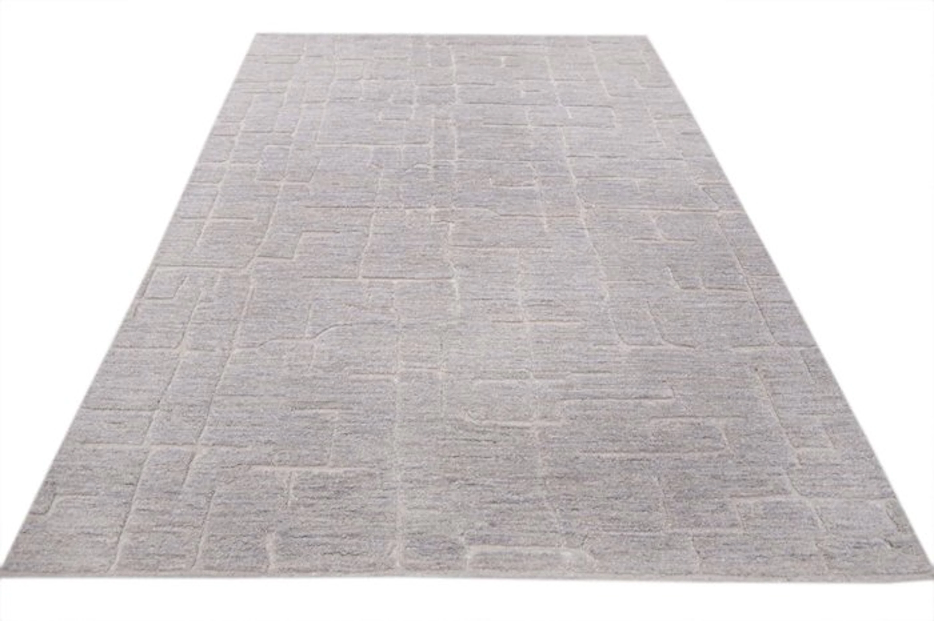Hand-knotted designer wool rug with a relief pattern. - Rug - 248 cm - 173 cm