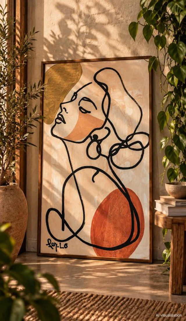 Claudia Fer.Lo - Auréole - Acrylic on canvas 105 x 59 cm "XL"