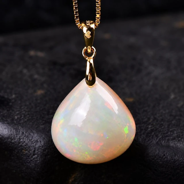 ALGT Certified - Highly Exclusive Natural Opal Pendant...