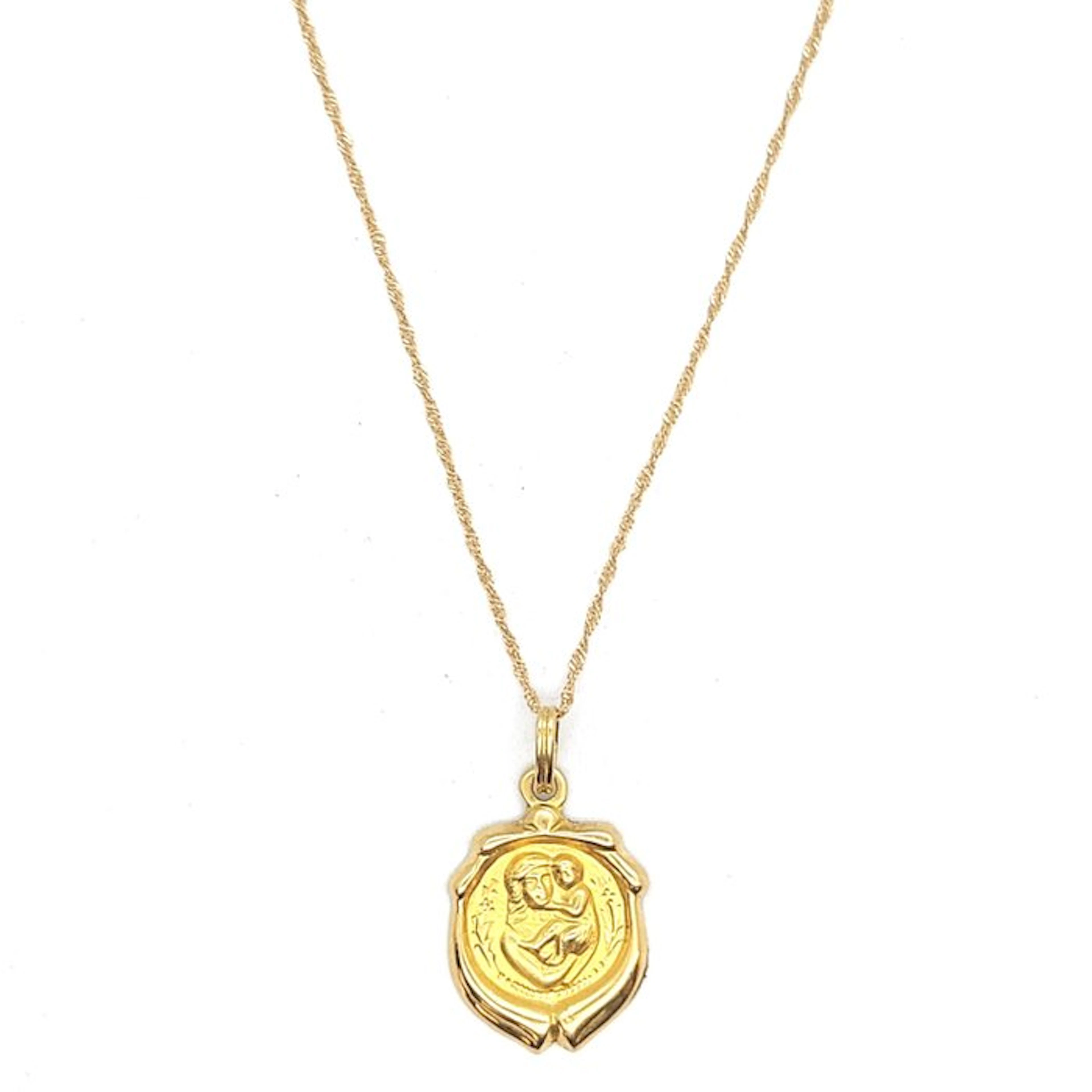 Necklace with pendant - 18 kt. Yellow gold