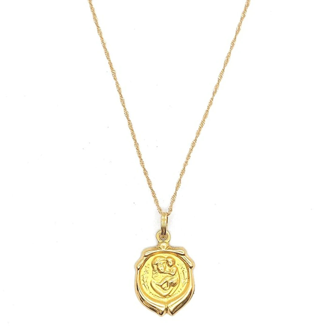Necklace with pendant - 18 kt. Yellow gold
