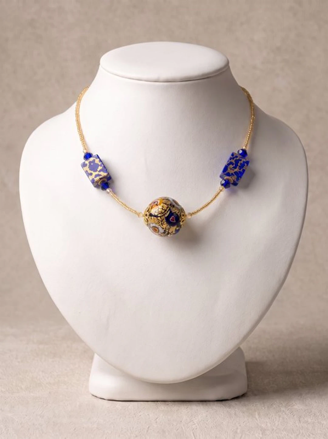 Murano glass, 24 kt gold suspended, murrine - Necklace - Princess