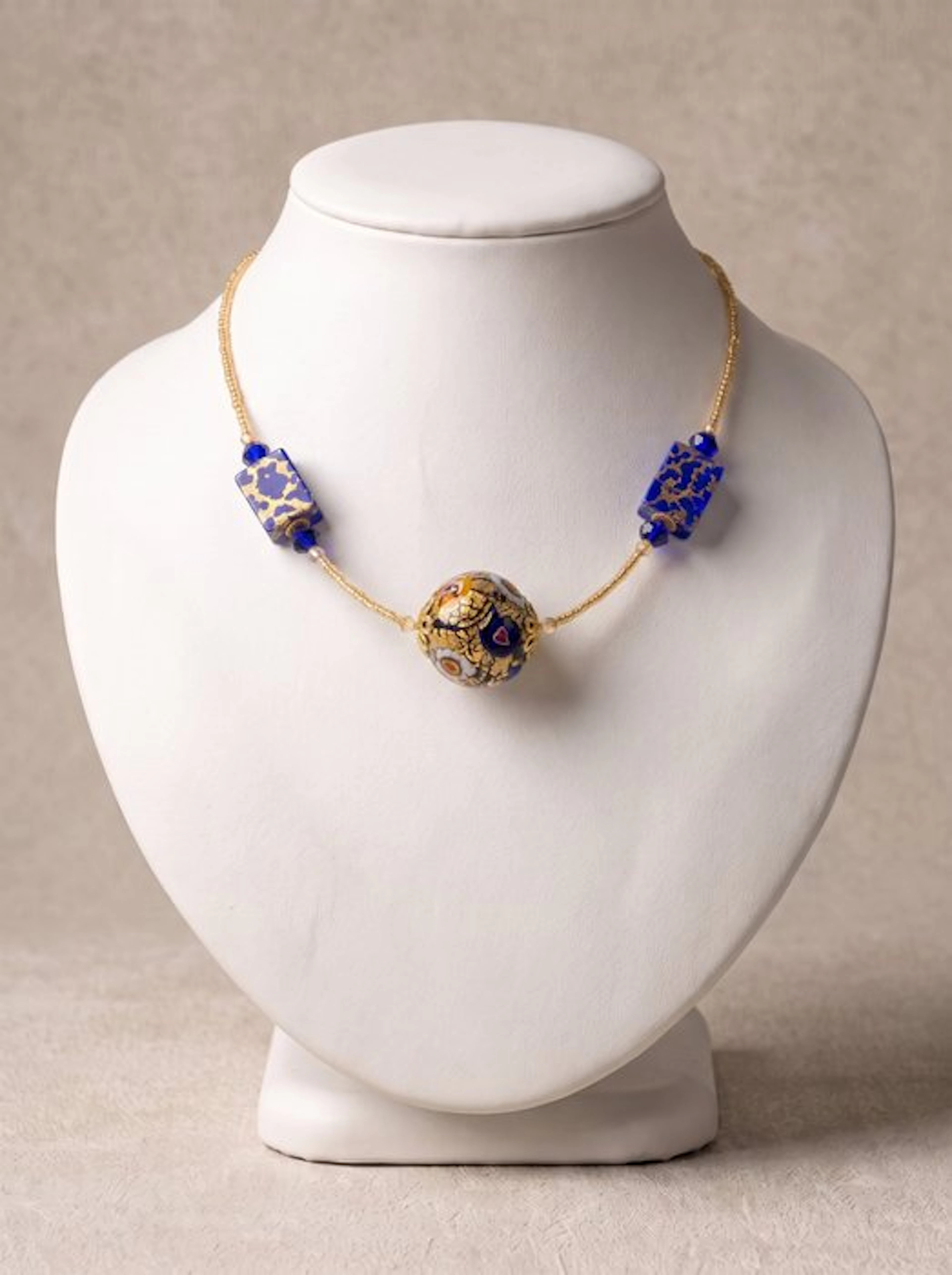Murano glass, 24 kt gold suspended, murrine - Necklace - Princess