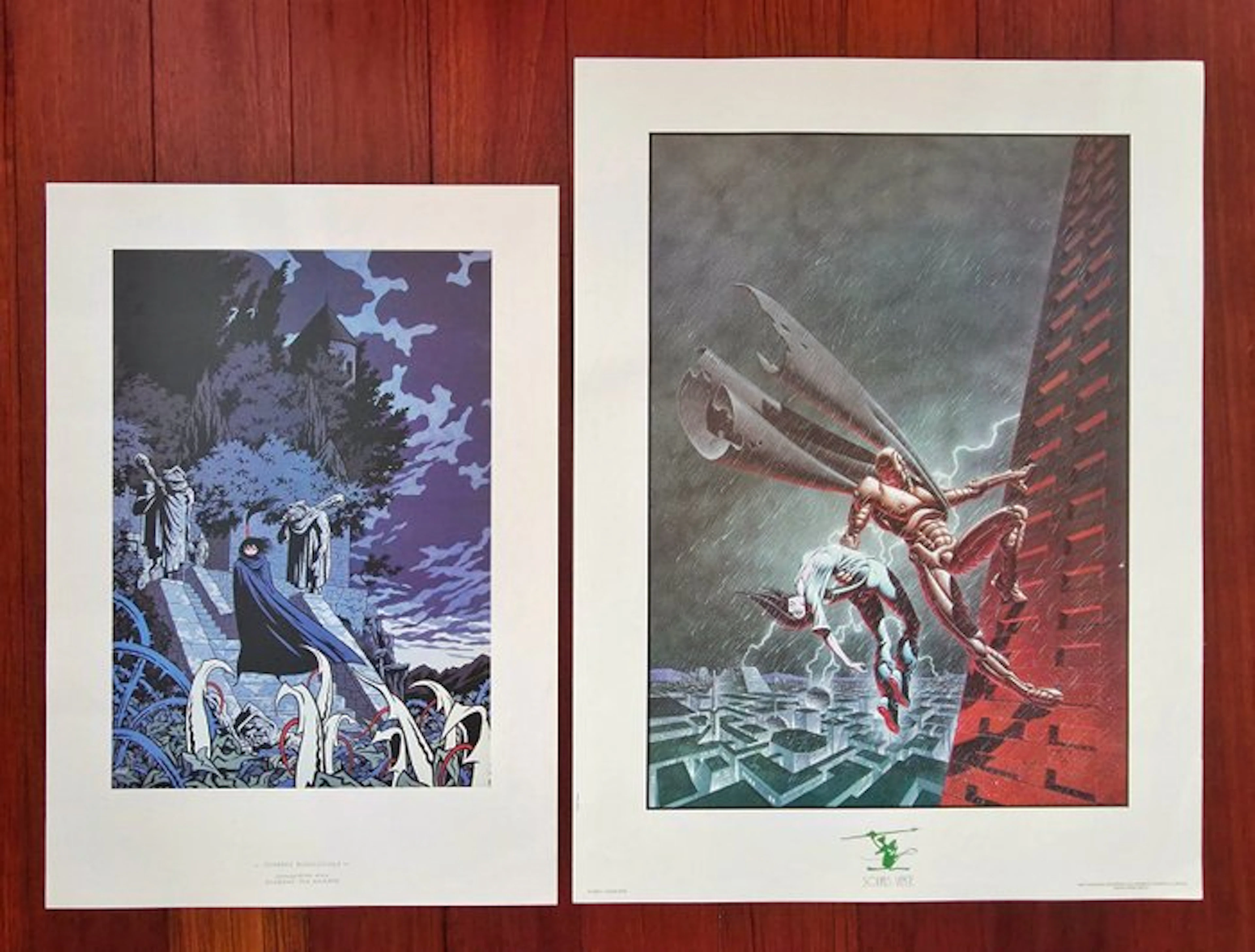 Caza & Max - 2 Offset Print - La Cité des Robots + Cumbres Borrascosas - 1989