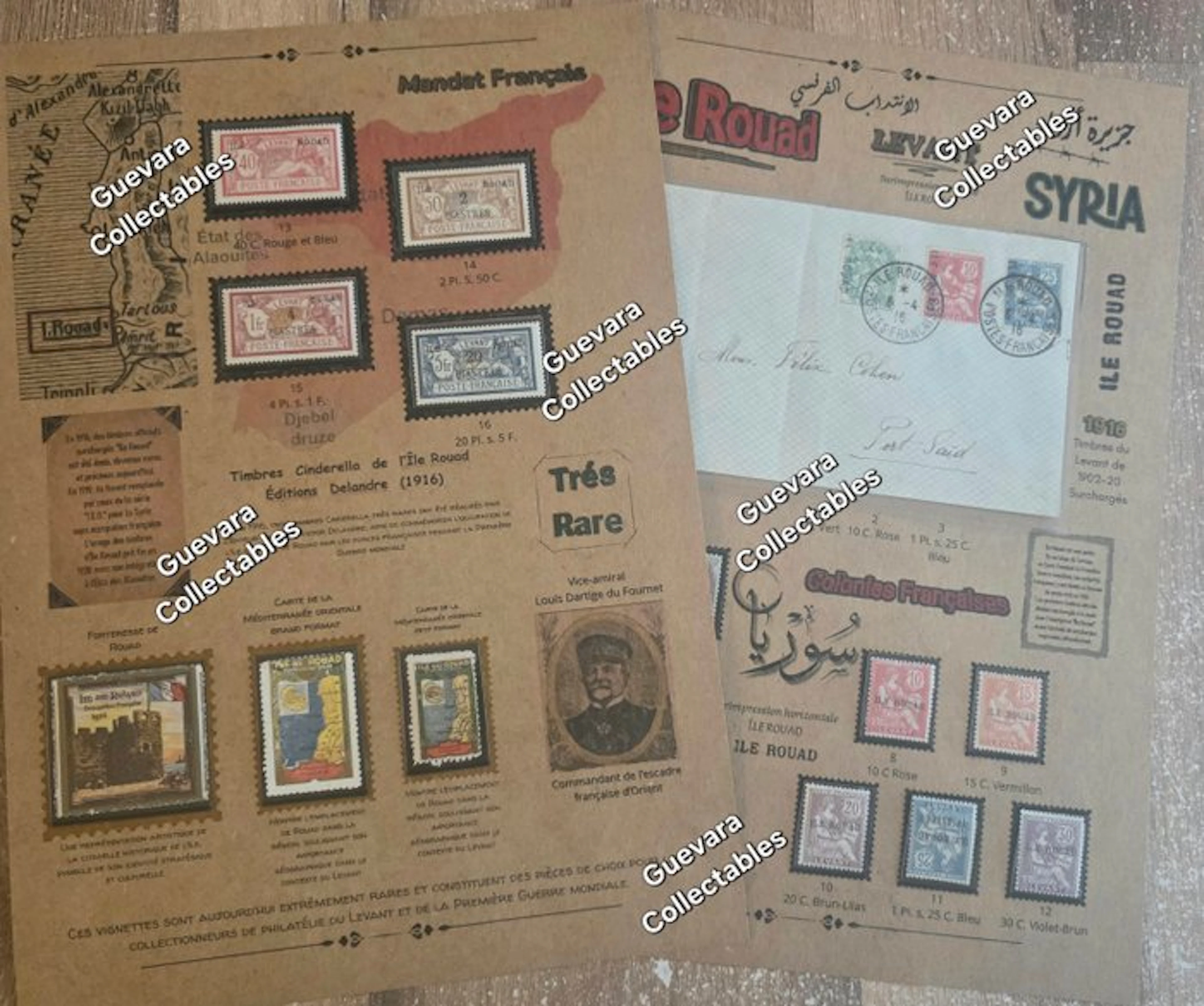 French Colonies - ULTRA RARE 1916 Ile Rouad Complete Set...