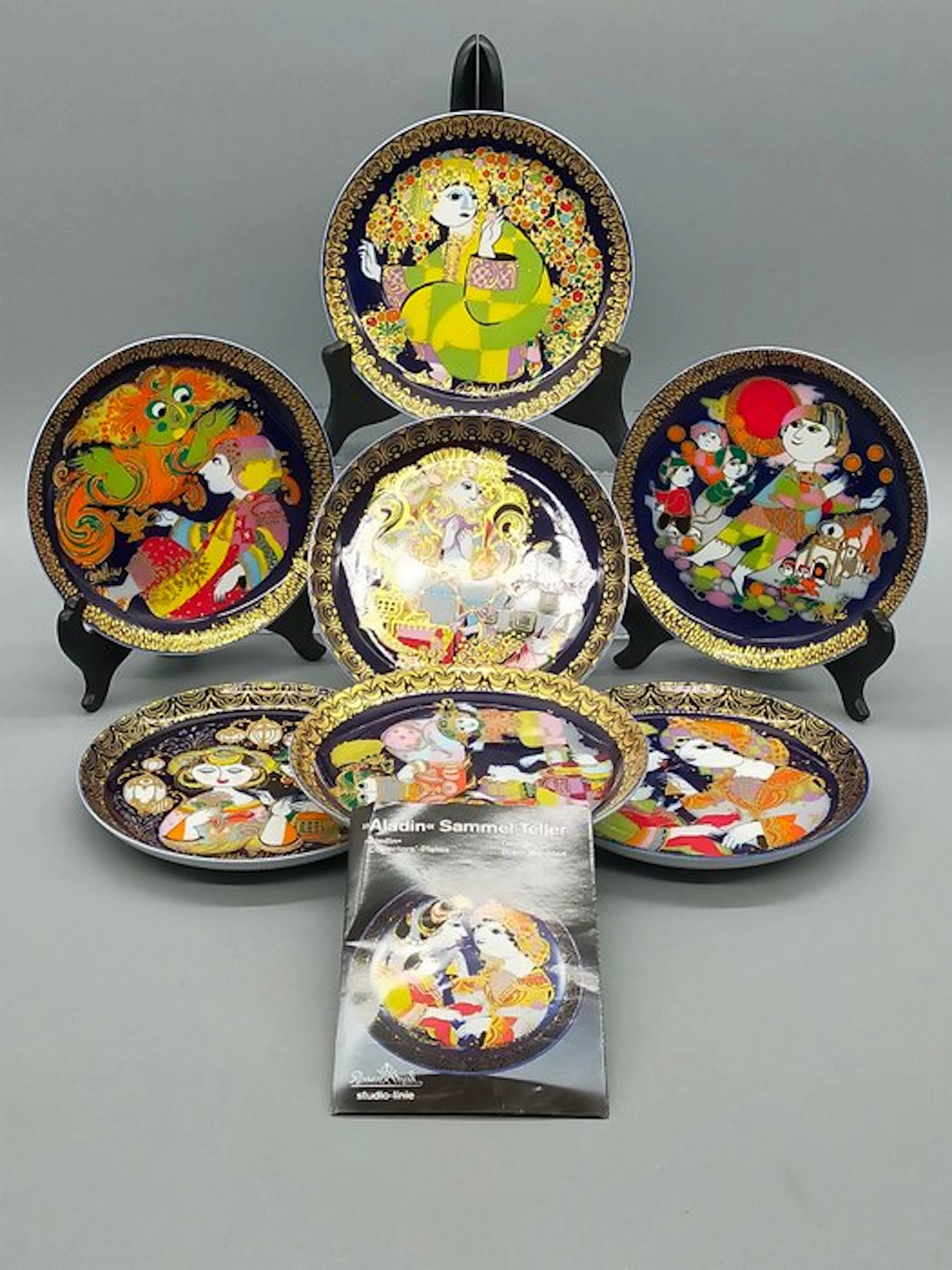 Rosenthal - Bjørn Wiinblad Aladin Sammelteller Set mit Heft - Plate - Porcelain