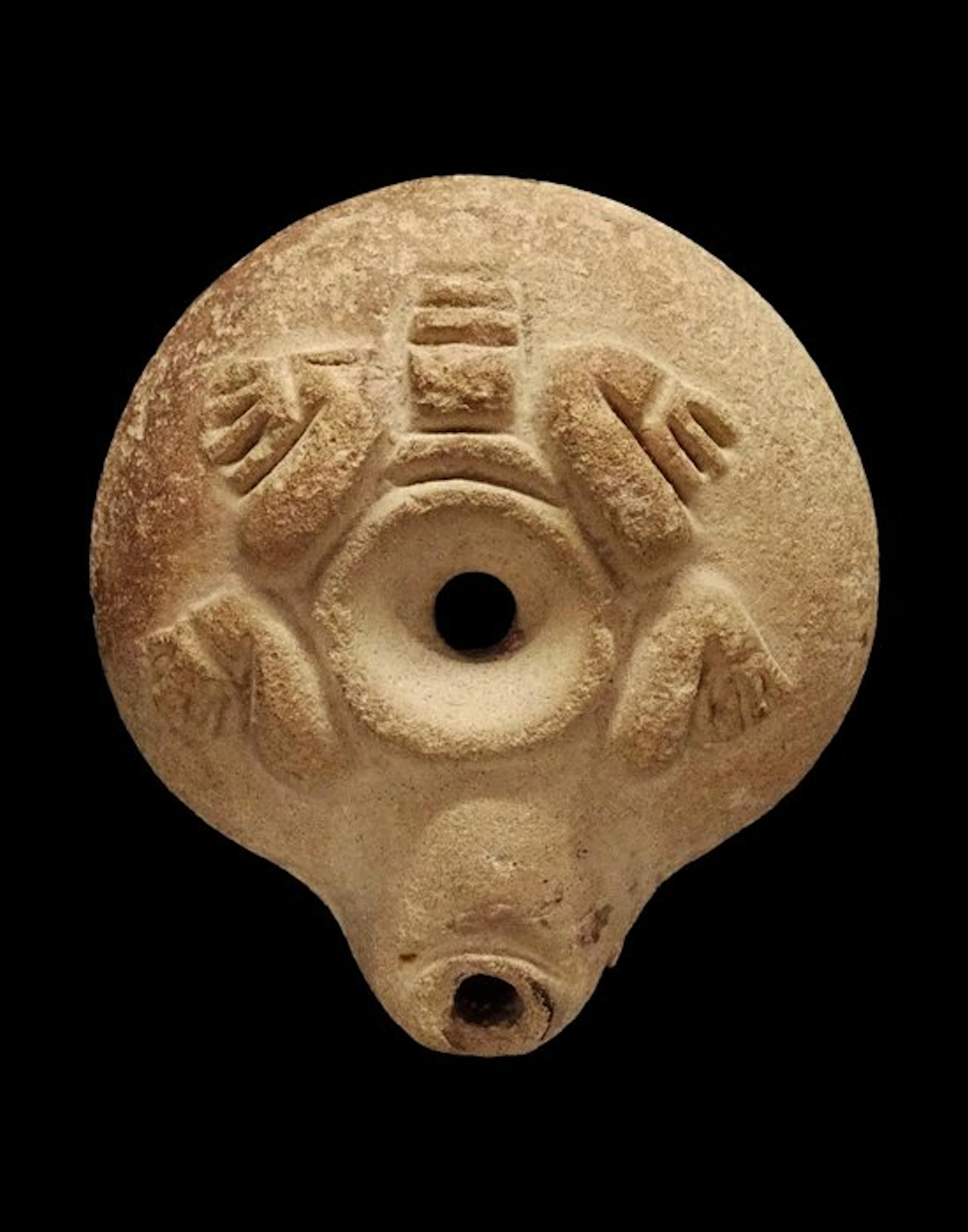 Ancient Egyptian Egyptian ceramic frog oil lamp - Froglamp (No reserve price)