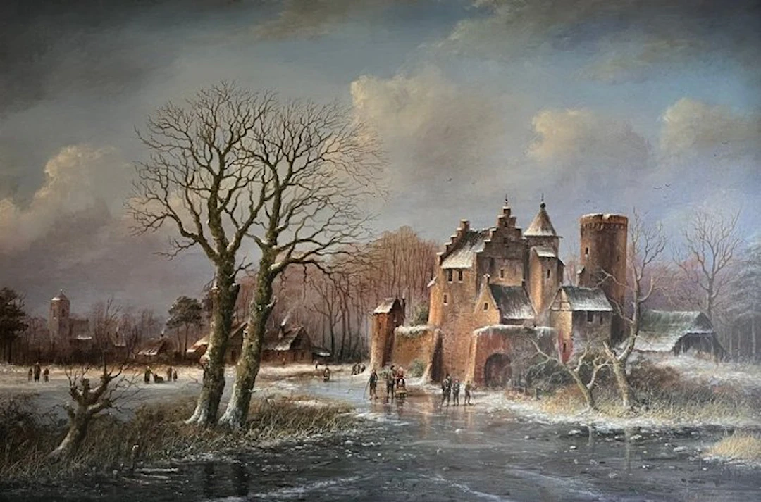 Thomas F. Heesakkers (1946) - Winterlandschap