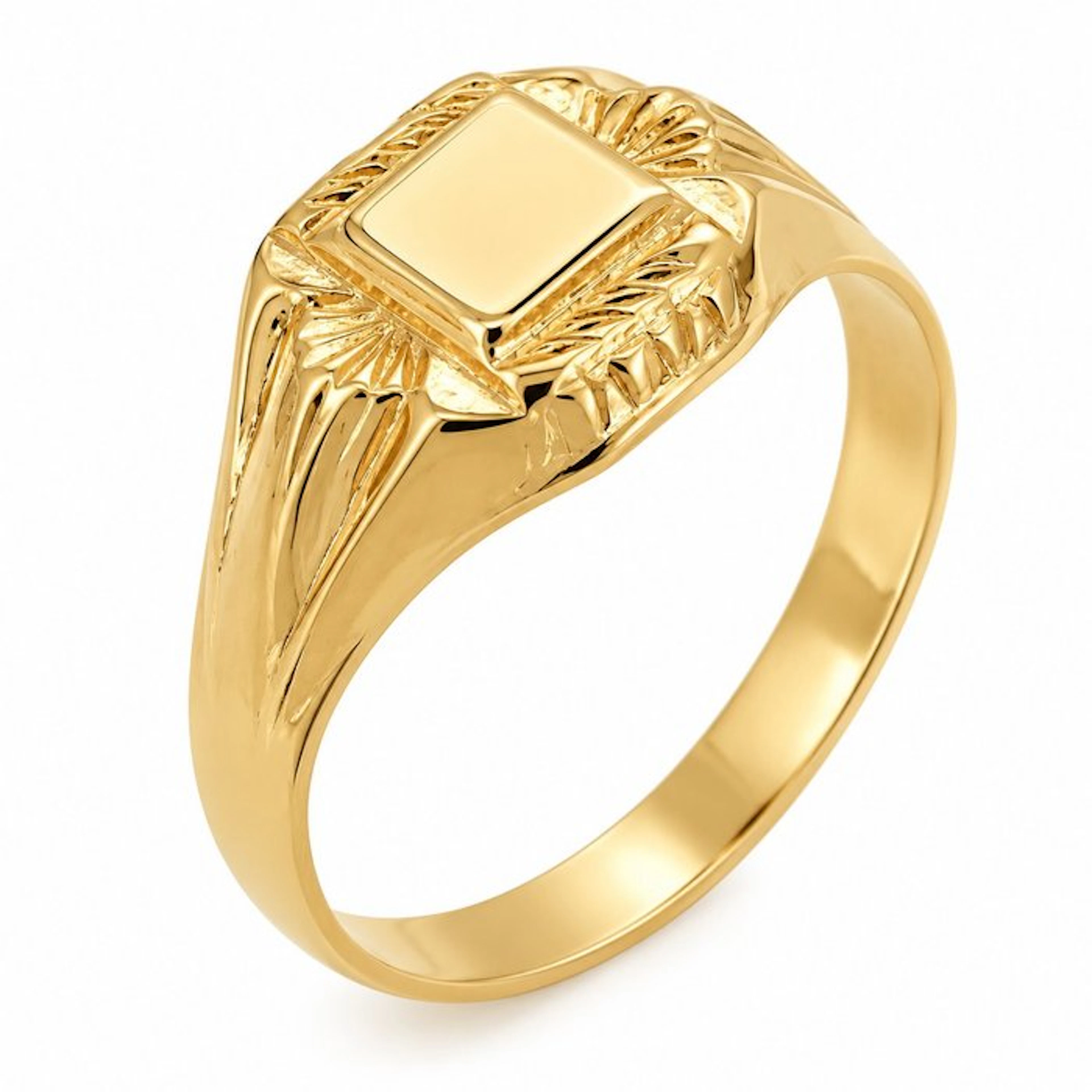 No reserve price - Ring - 18 kt. Yellow gold - Made in Italy - Handmade