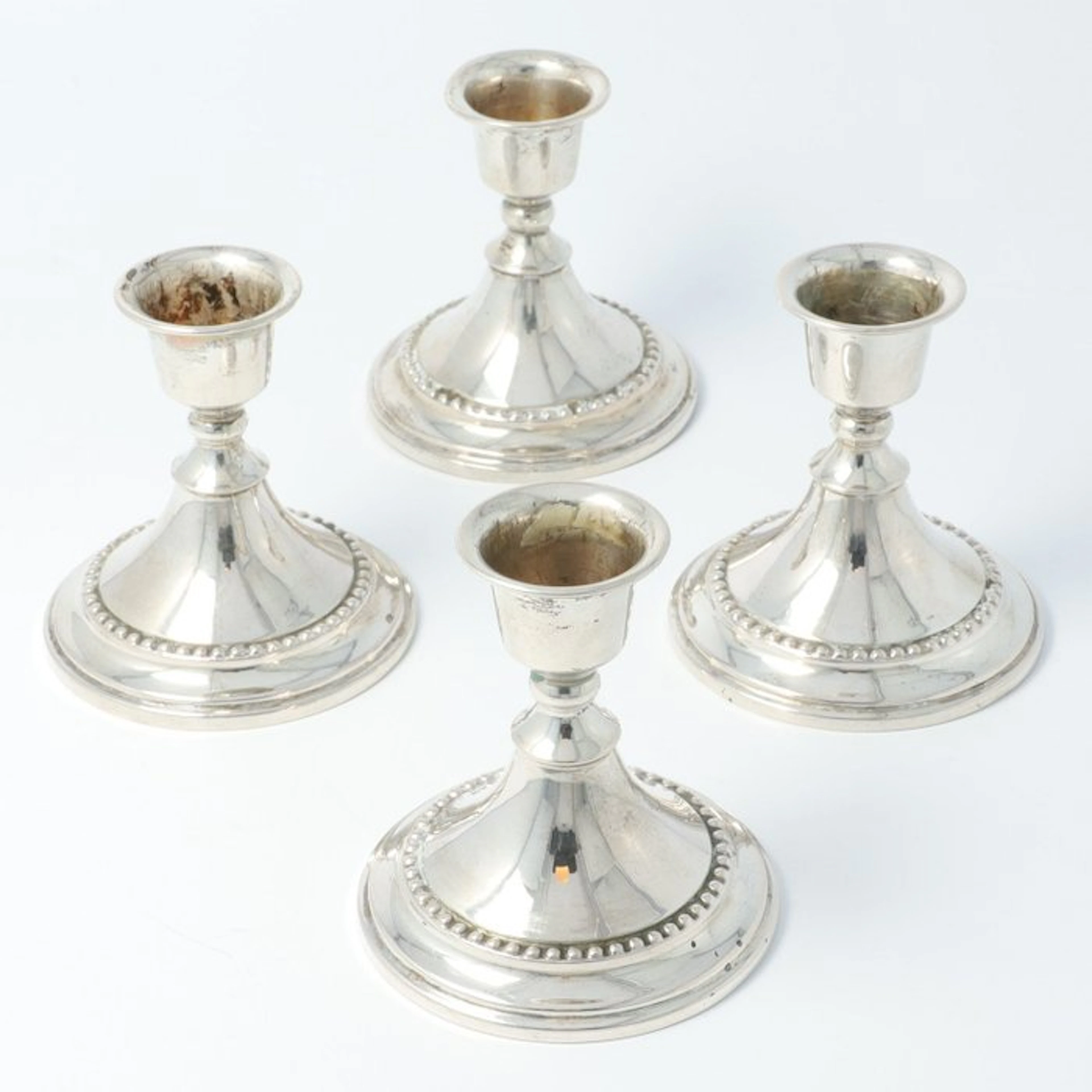 W.J. & L. Burger (Haarlem ca. 1970) - Candleholder (4) - .835 silver