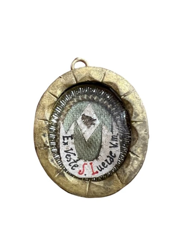Reliquary - Bronze, golden cartouche, Glass - the 20th century - Saint Lucy