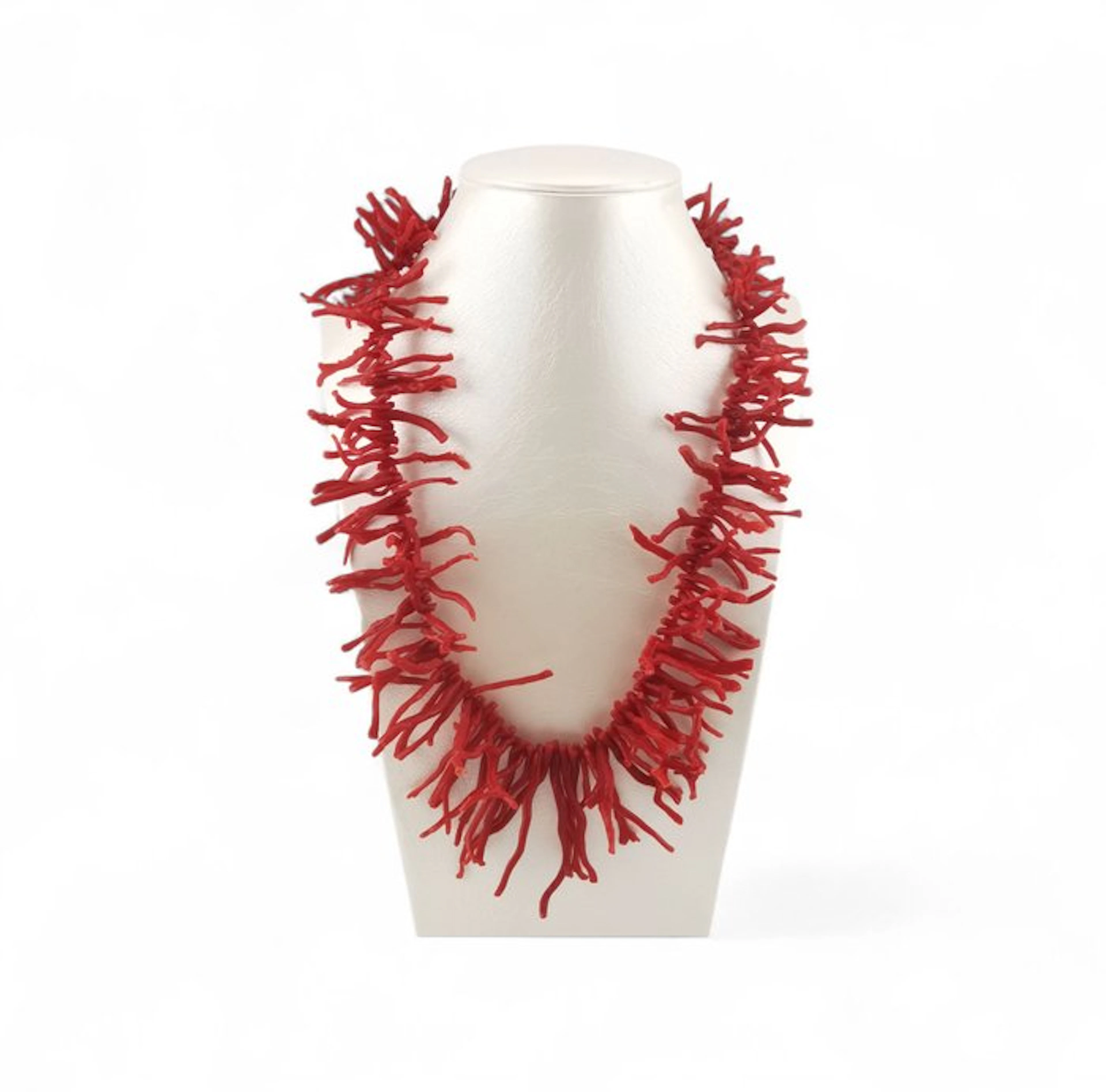Coral - Silver - Necklace - artisanal craftsmanship
