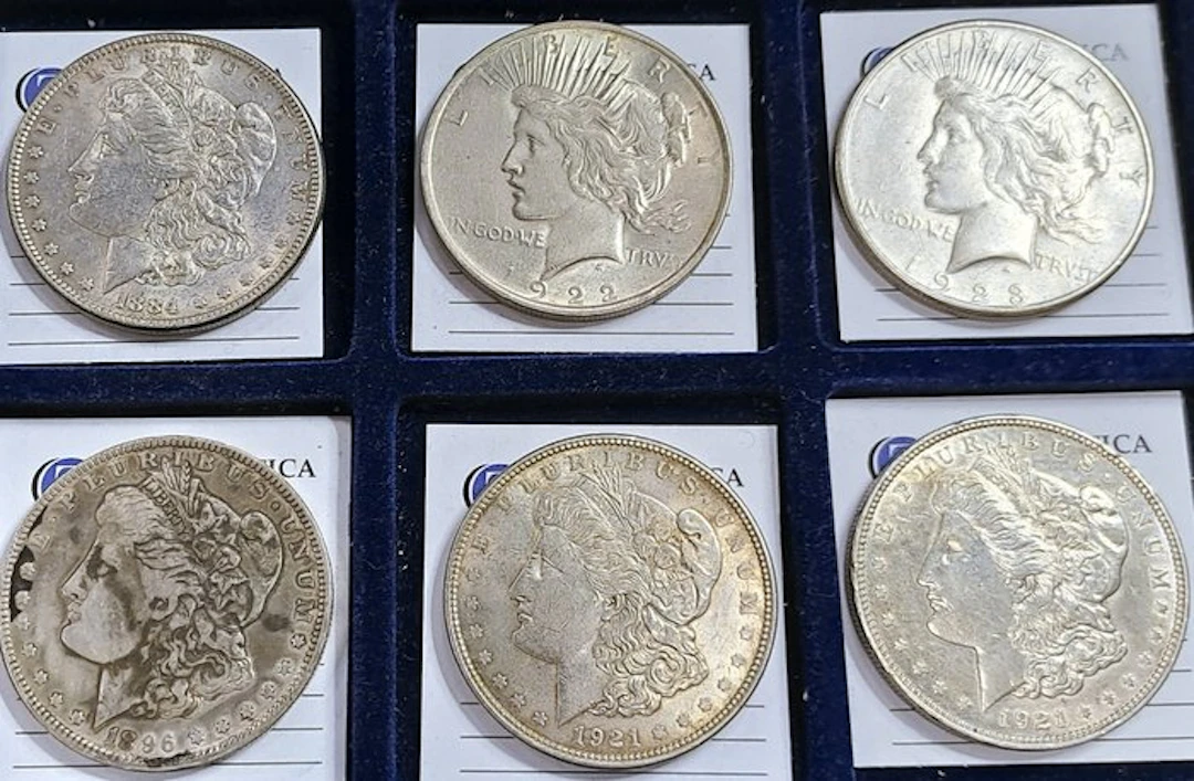 United States. 1 Dollar 1884/1923 (lotto di 6 monete in argento)