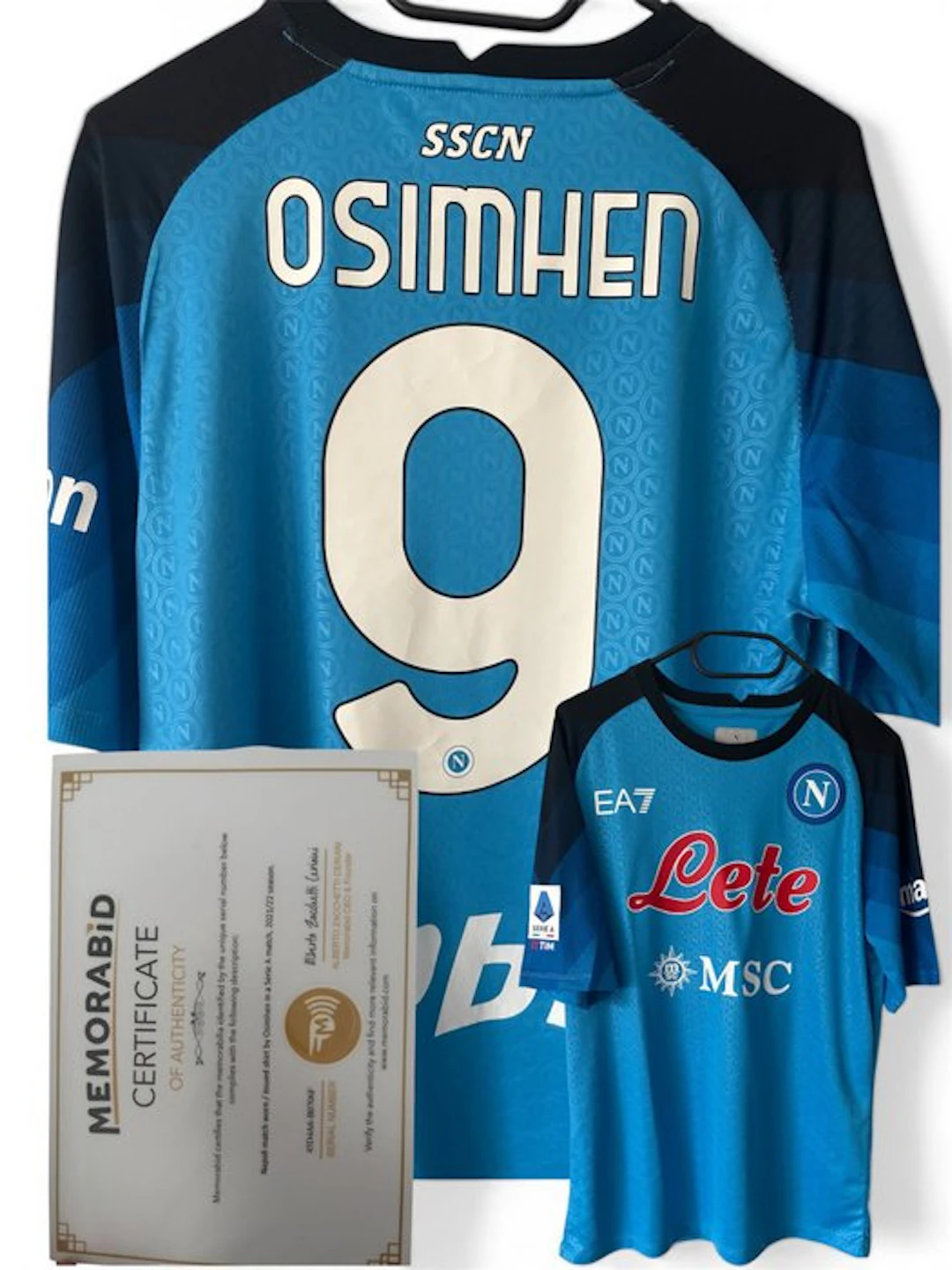 Napoli - Osimhen matchshirt certificate - Football shirt