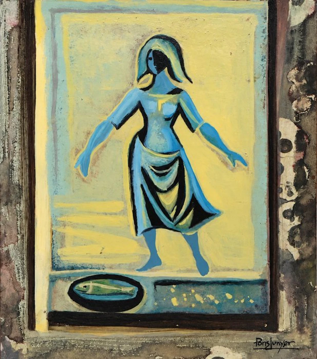 Narcís Pons Junyer (1922-2016) - Composición con figura