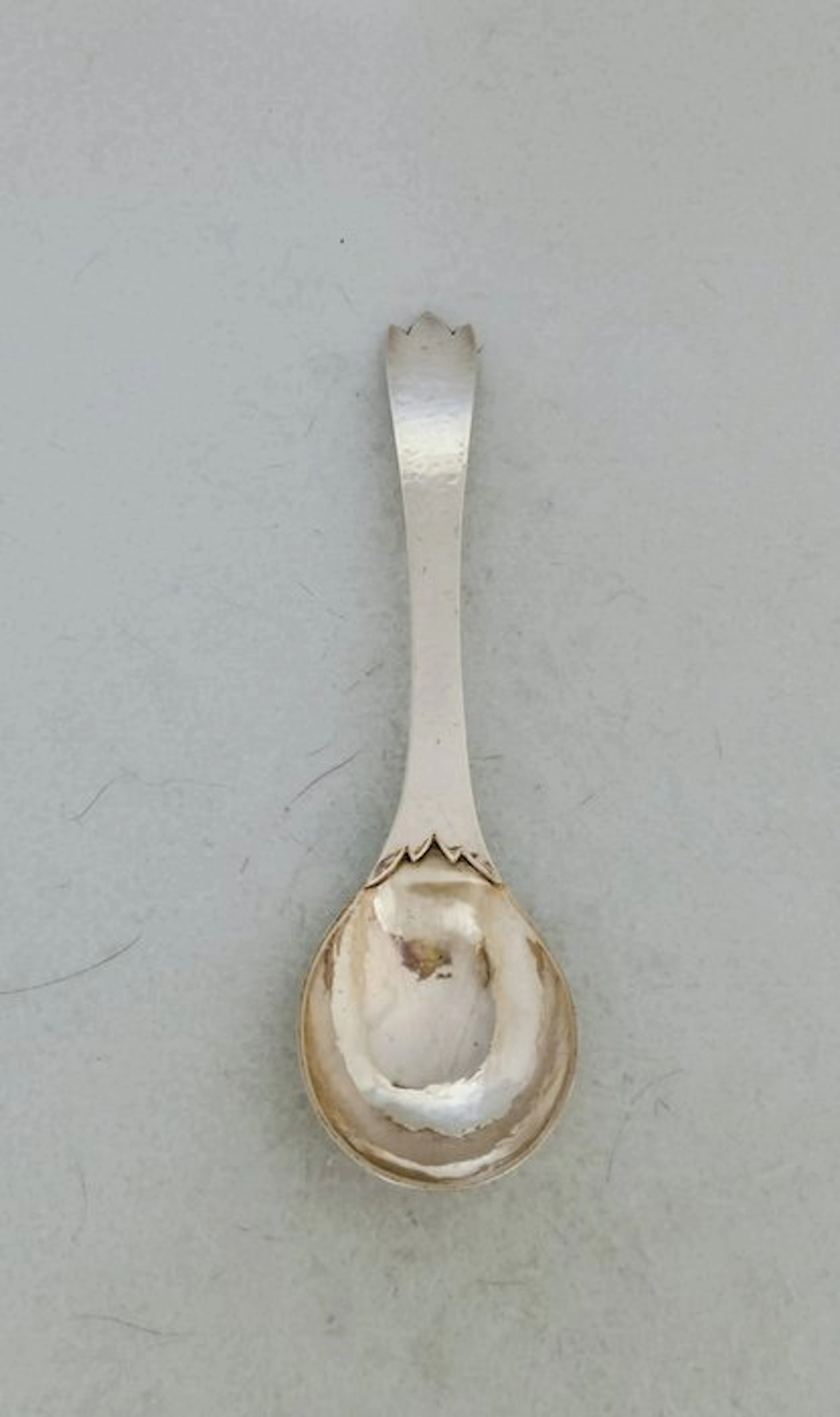 100 Years Old Hammered Serving Spoon - Spoon - .833 silver