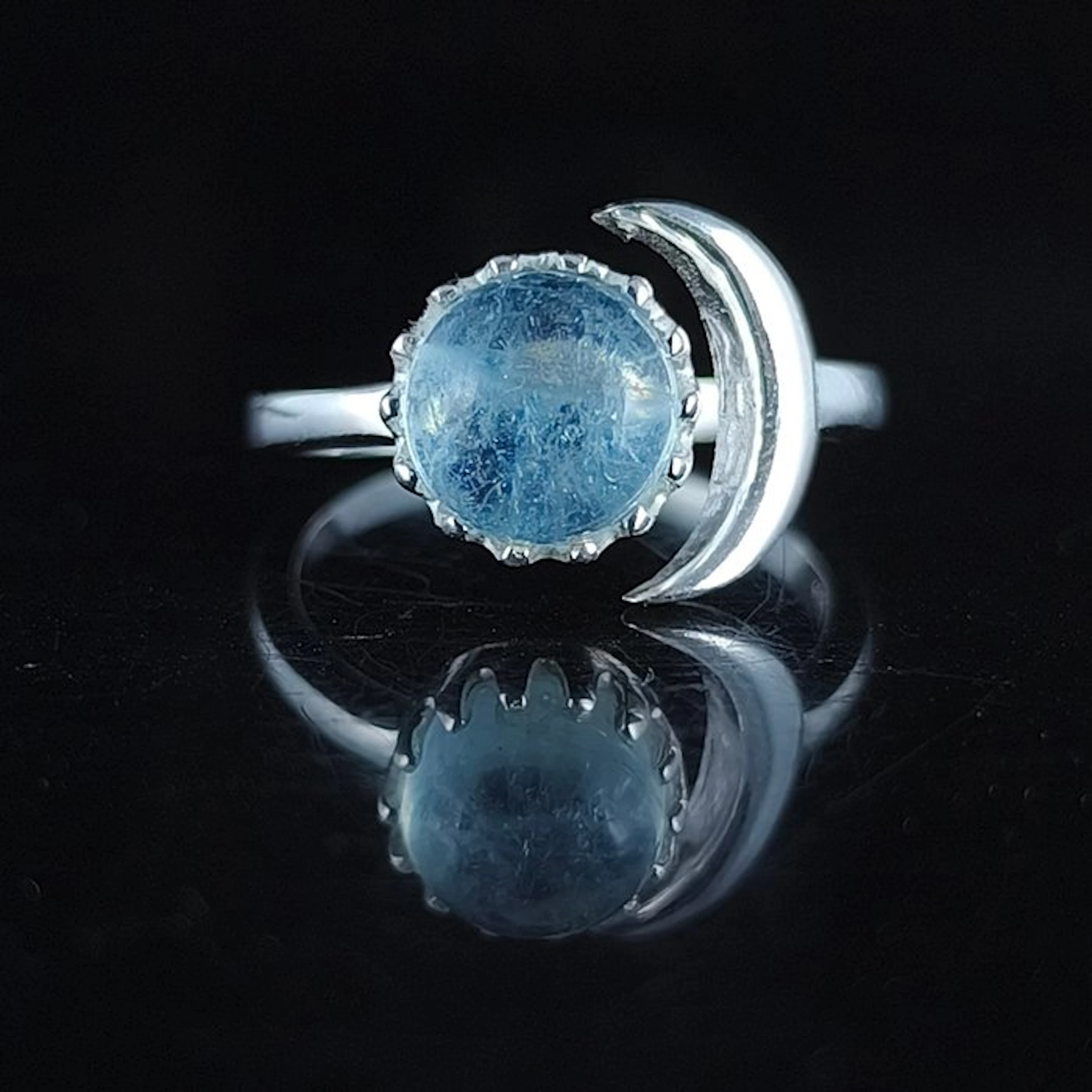 Aquamarine - Silver - Ring - Emotional balance