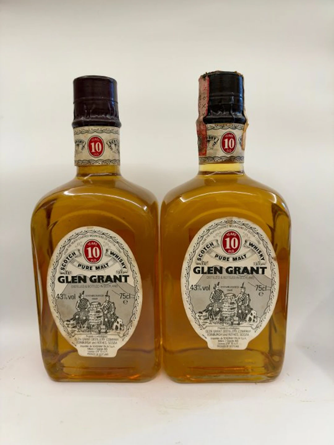 Glen Grant 10 years old - b. 1980s - 75cl - 2 bottles