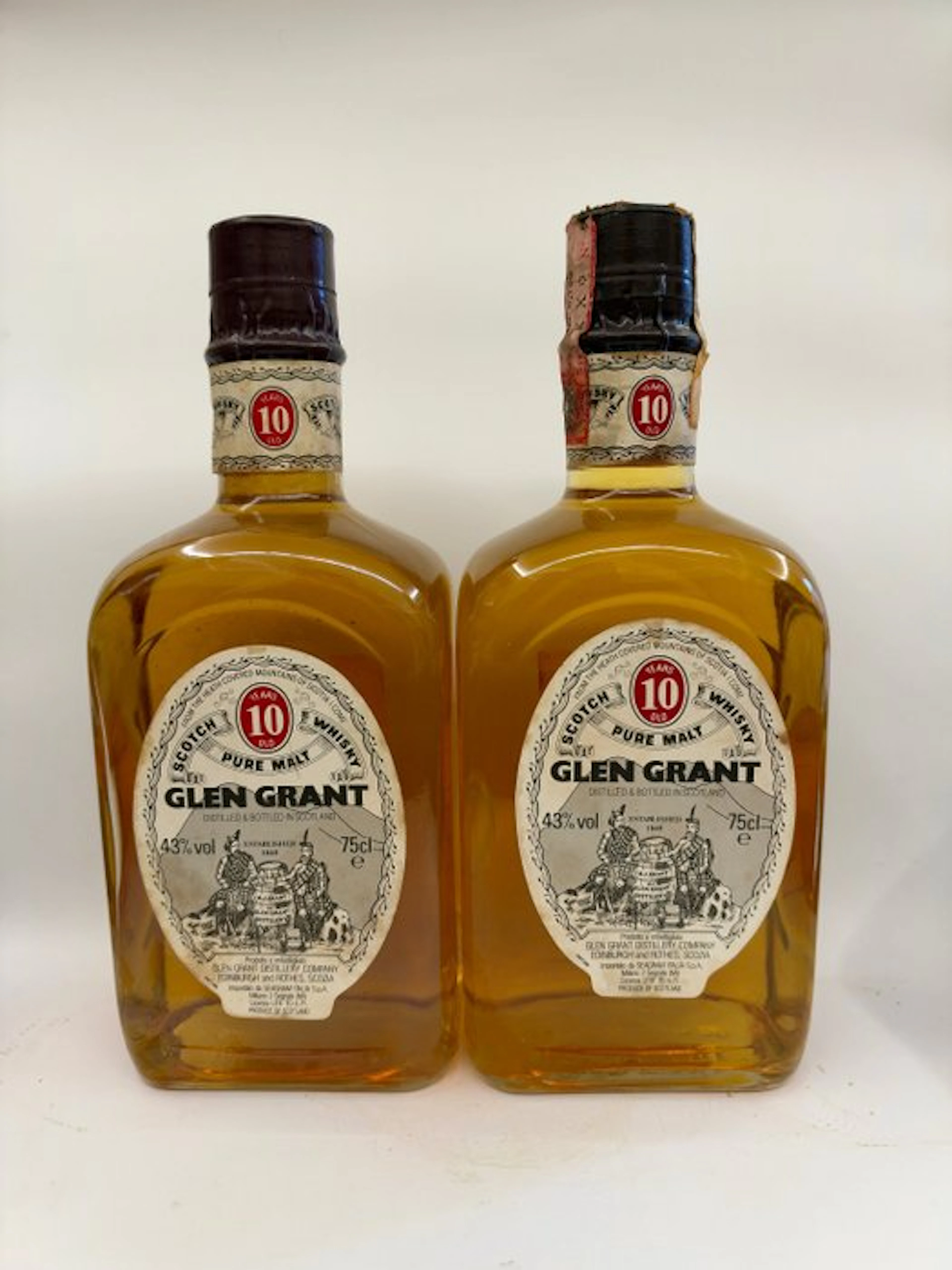 Glen Grant 10 years old - b. 1980s - 75cl - 2 bottles