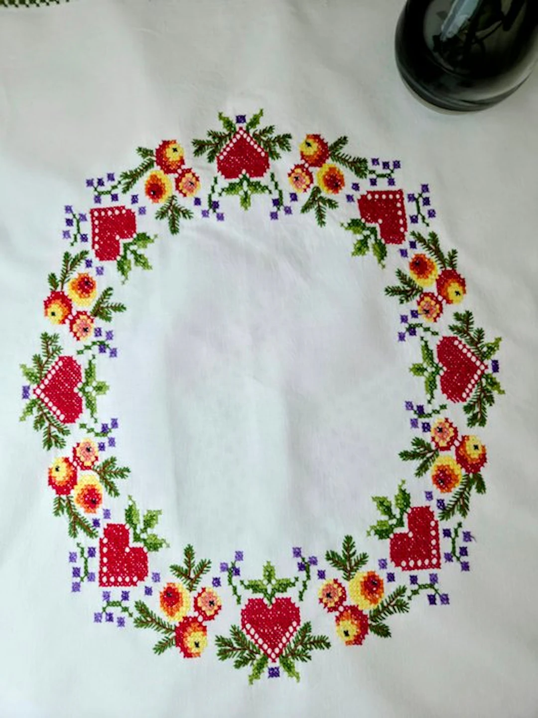 2er Set exklusive Vintage Tischdecken – Echte Handarbeit