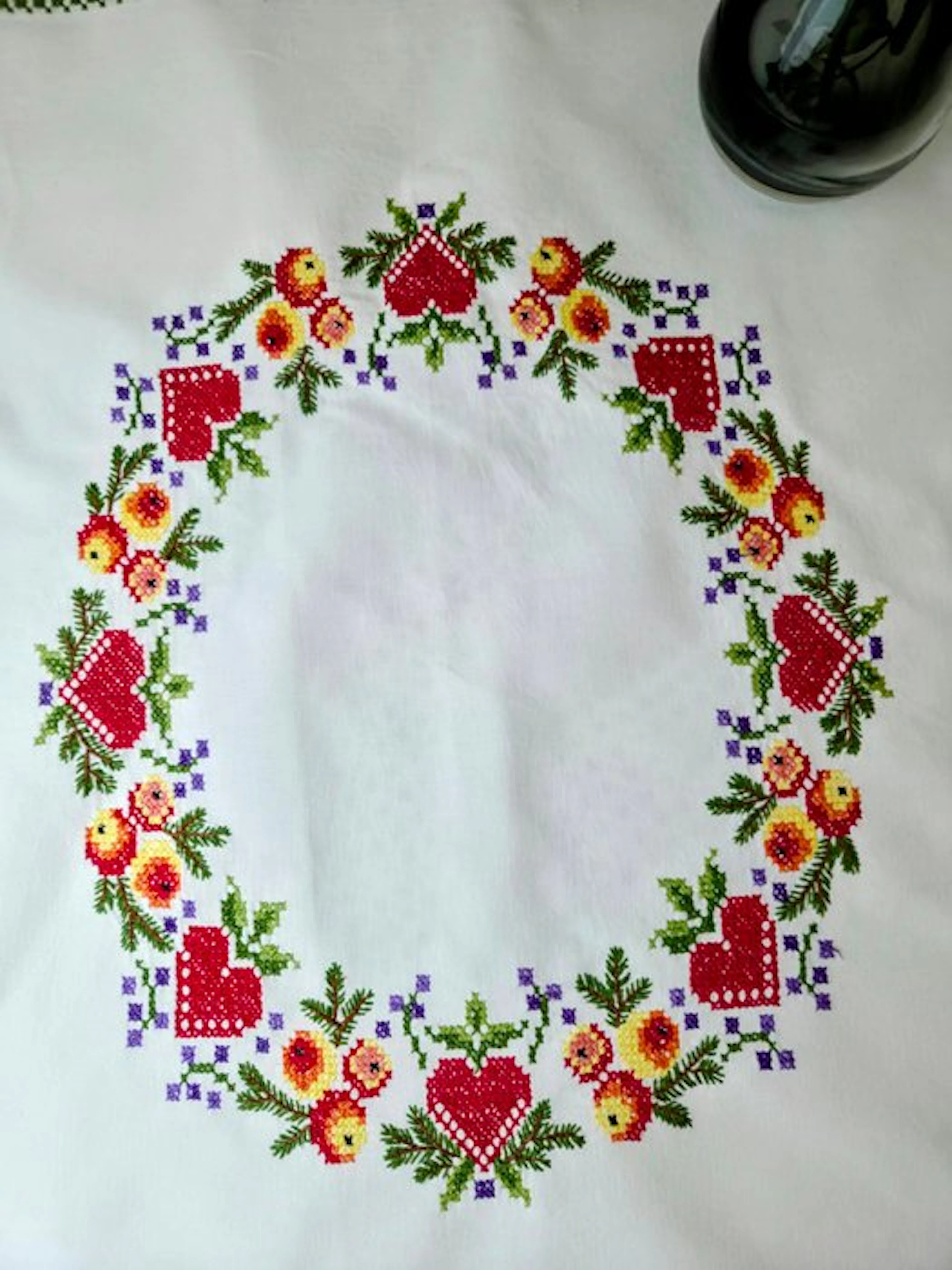 2er Set exklusive Vintage Tischdecken – Echte Handarbeit