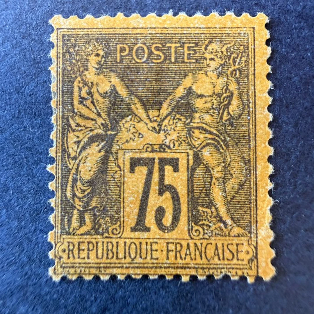France - Yvert 99 "Sage 75c violet sur orange" mint * with hinge