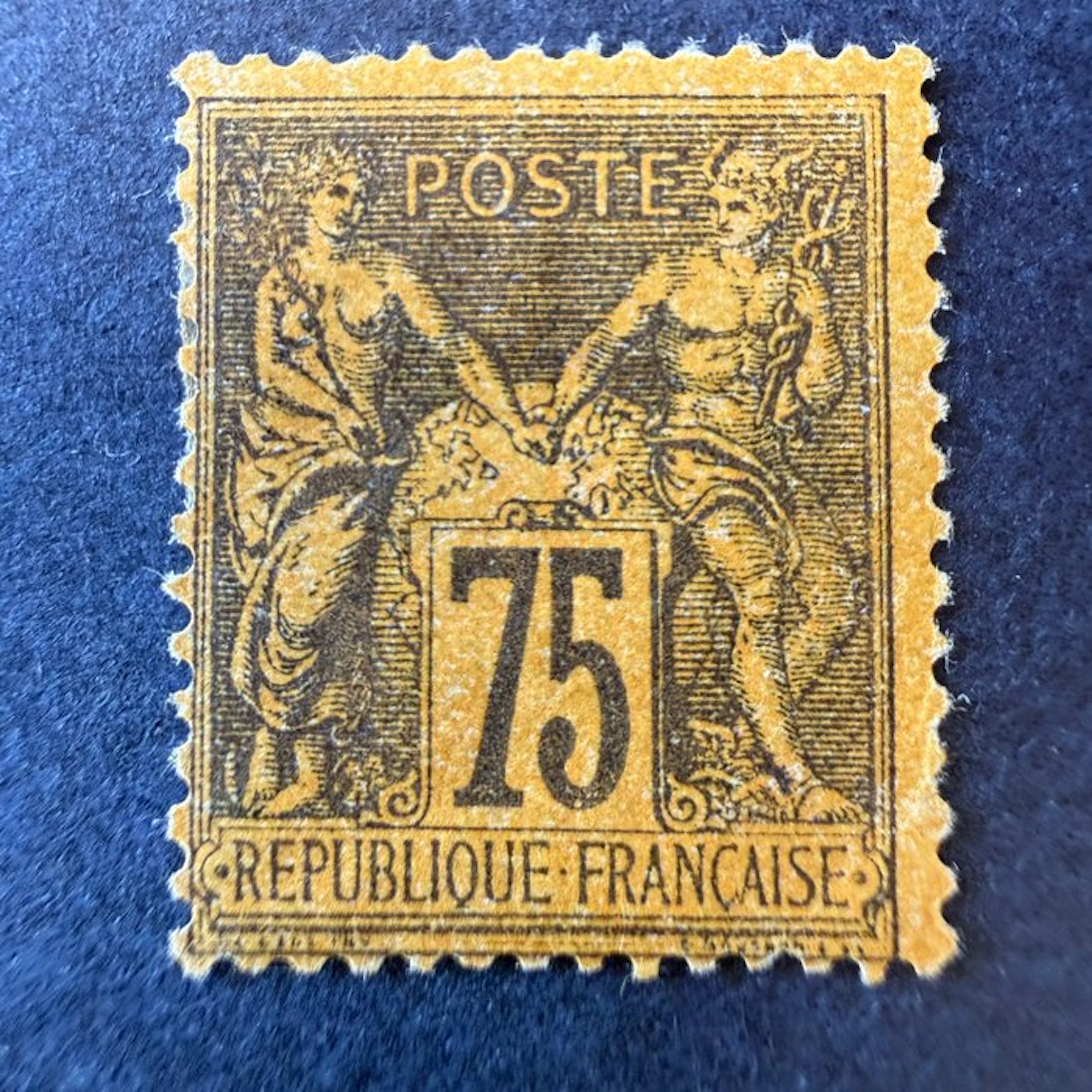 France - Yvert 99 "Sage 75c violet sur orange" mint * with hinge