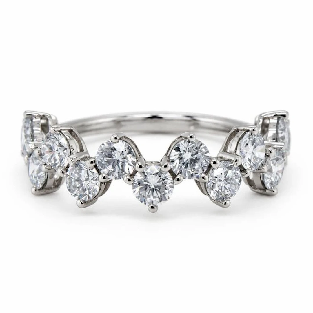 No reserve price - Ring - 14 kt. White gold - 1.93ct. tw. Diamond (Lab-grown)