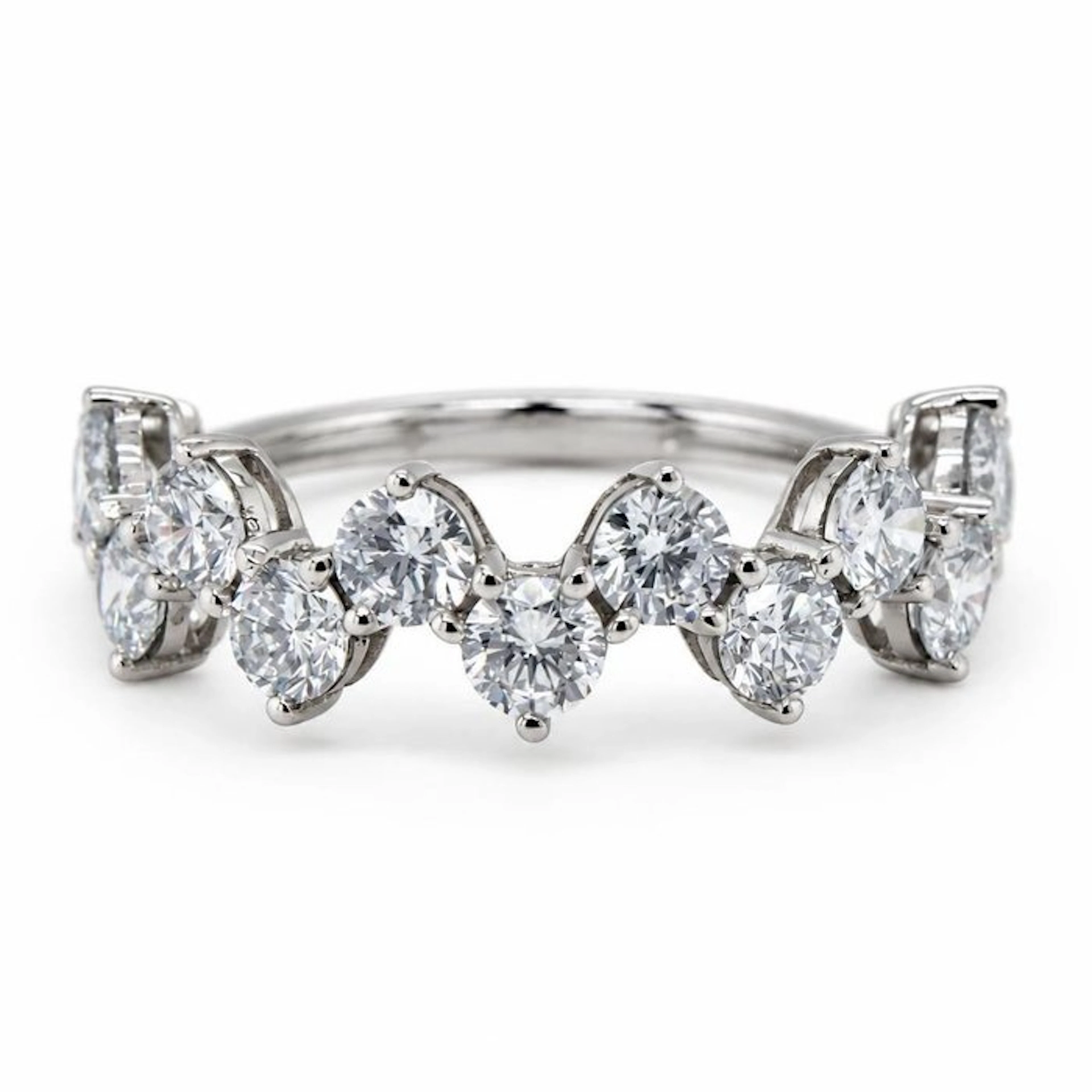 No reserve price - Ring - 14 kt. White gold - 1.93ct. tw. Diamond (Lab-grown)