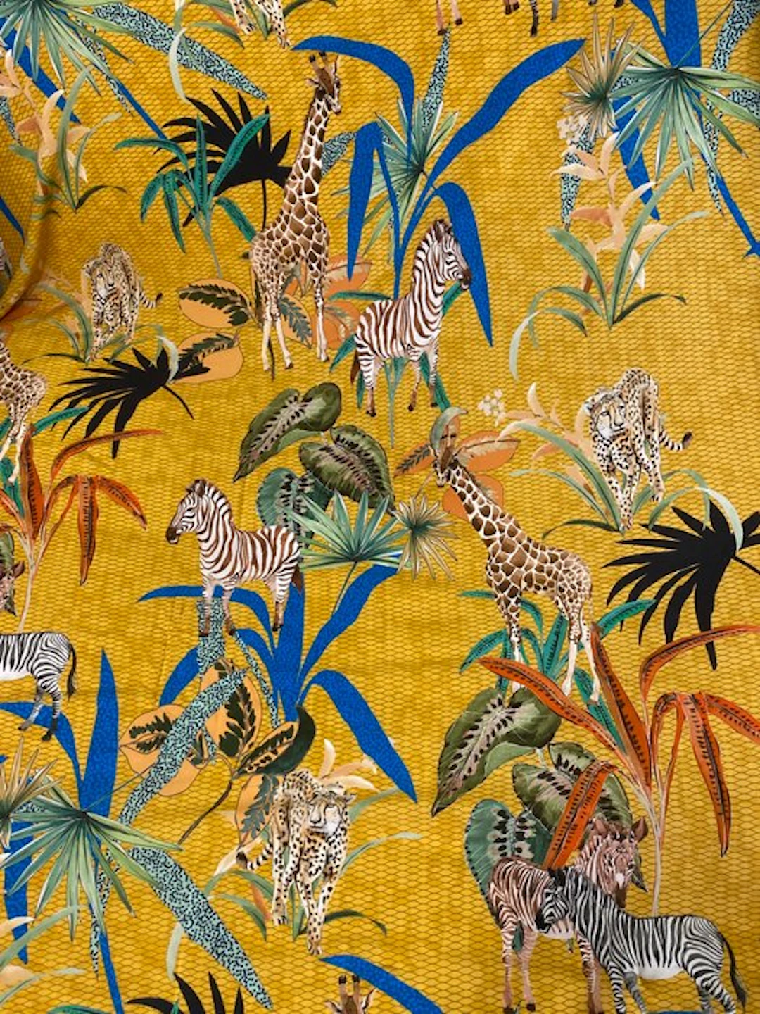 San Leucio - Panel - Beautiful silk panel with ethnic chic naïve savanna.