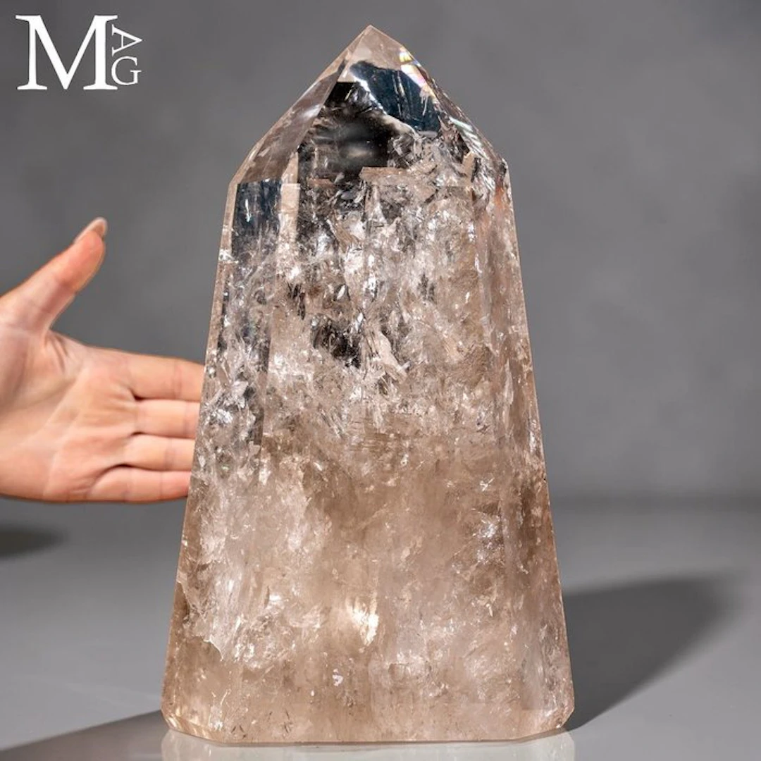 Massive Natural Smoky Quartz Tower with Excellent Clarity...