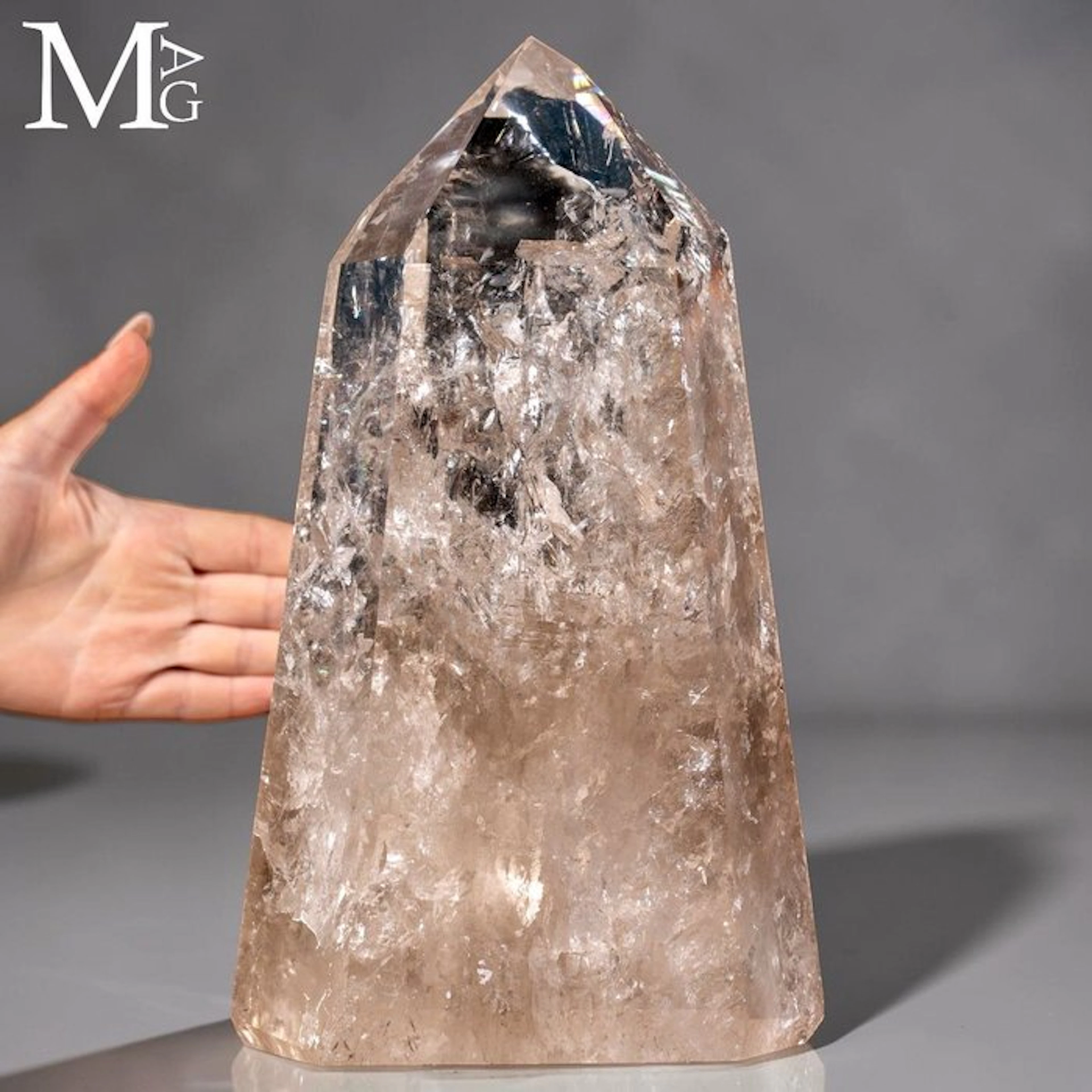 Massive Natural Smoky Quartz Tower with Excellent Clarity...