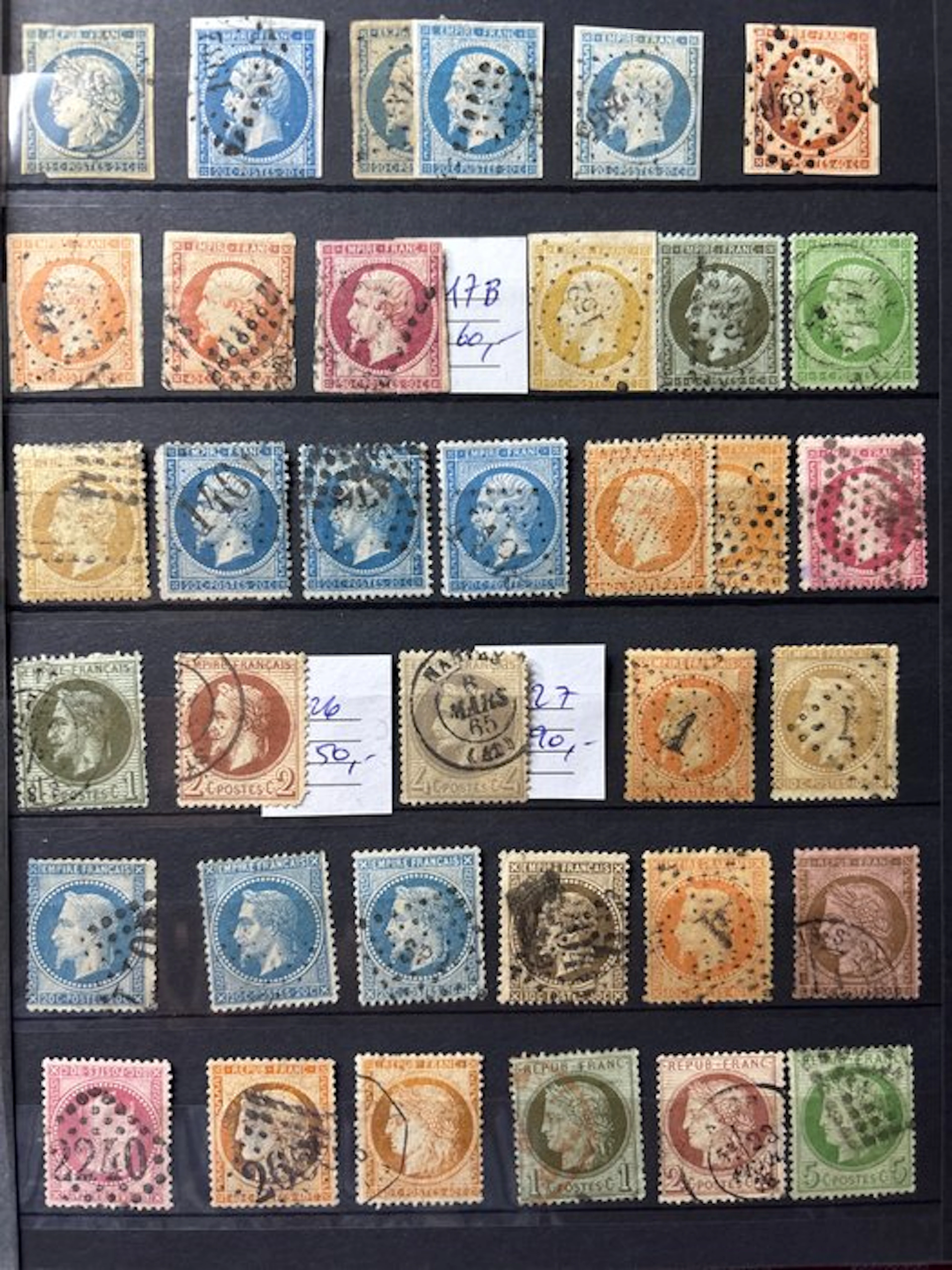 France 1850/1875 - Ceres and Napoleon, since our 4, 15, 43, 46, beautiful