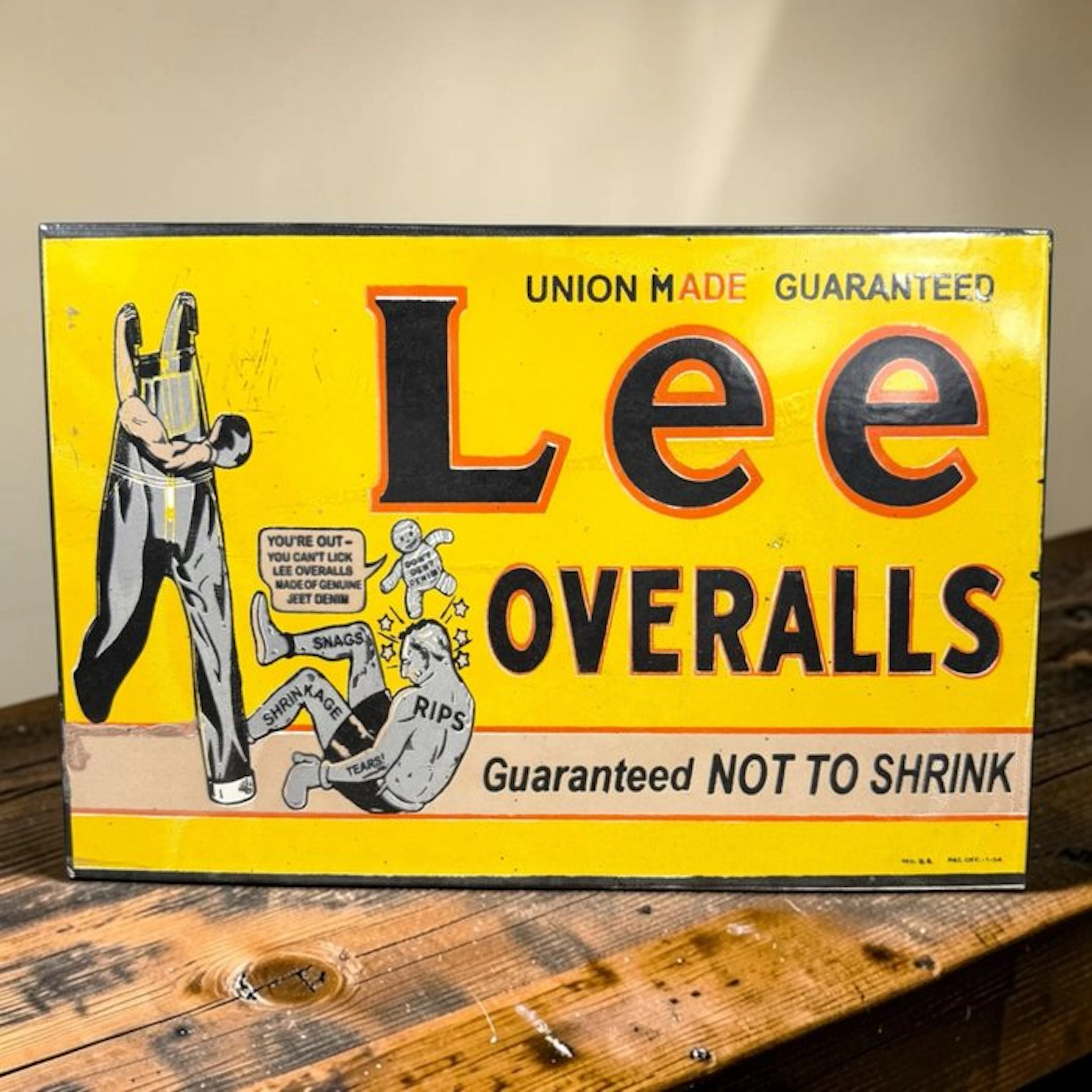 Lee Overalls - Enamel plate - Enamel