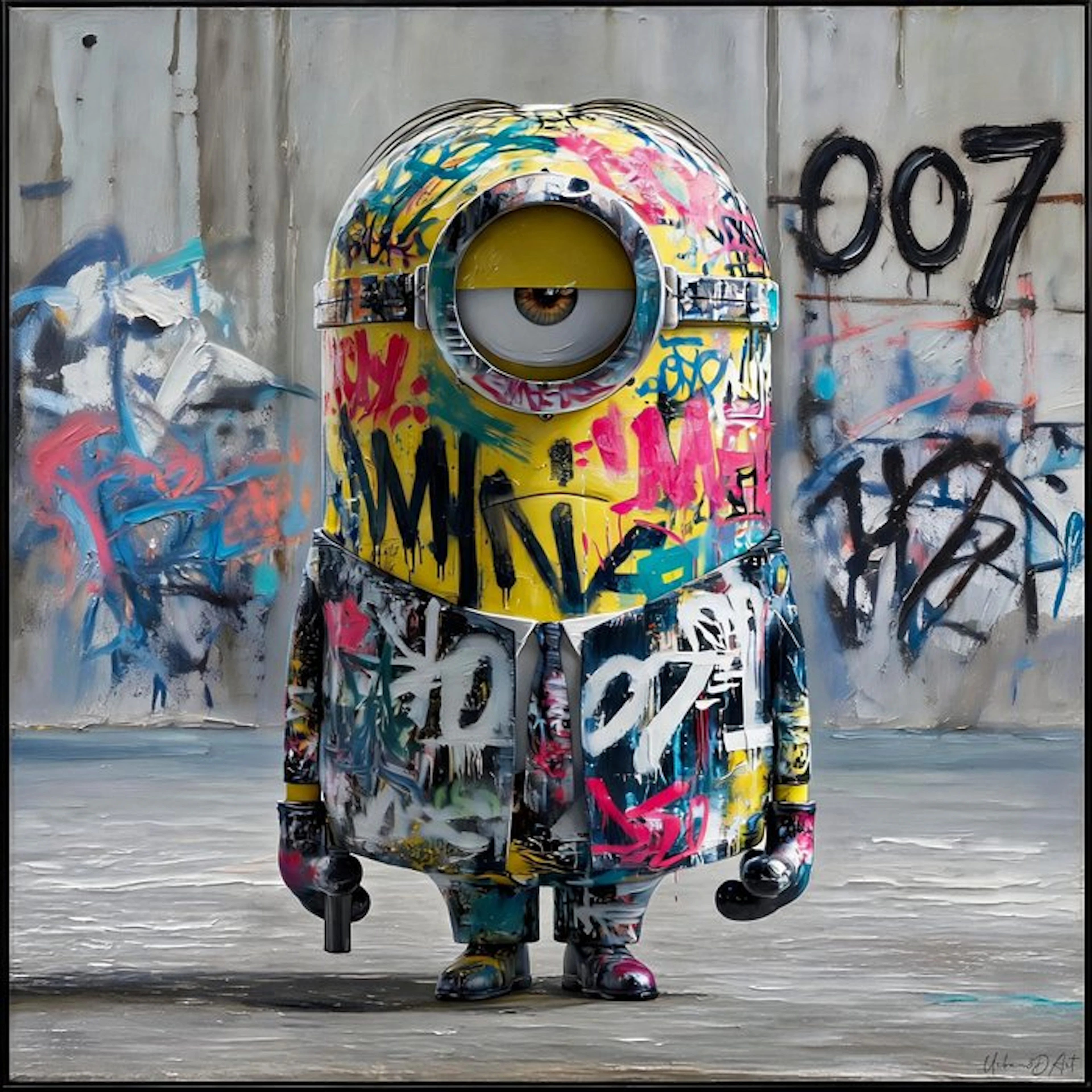 Urban3DArt (1971) - Minion Bond Graf Limited Edition Art numérique mixte