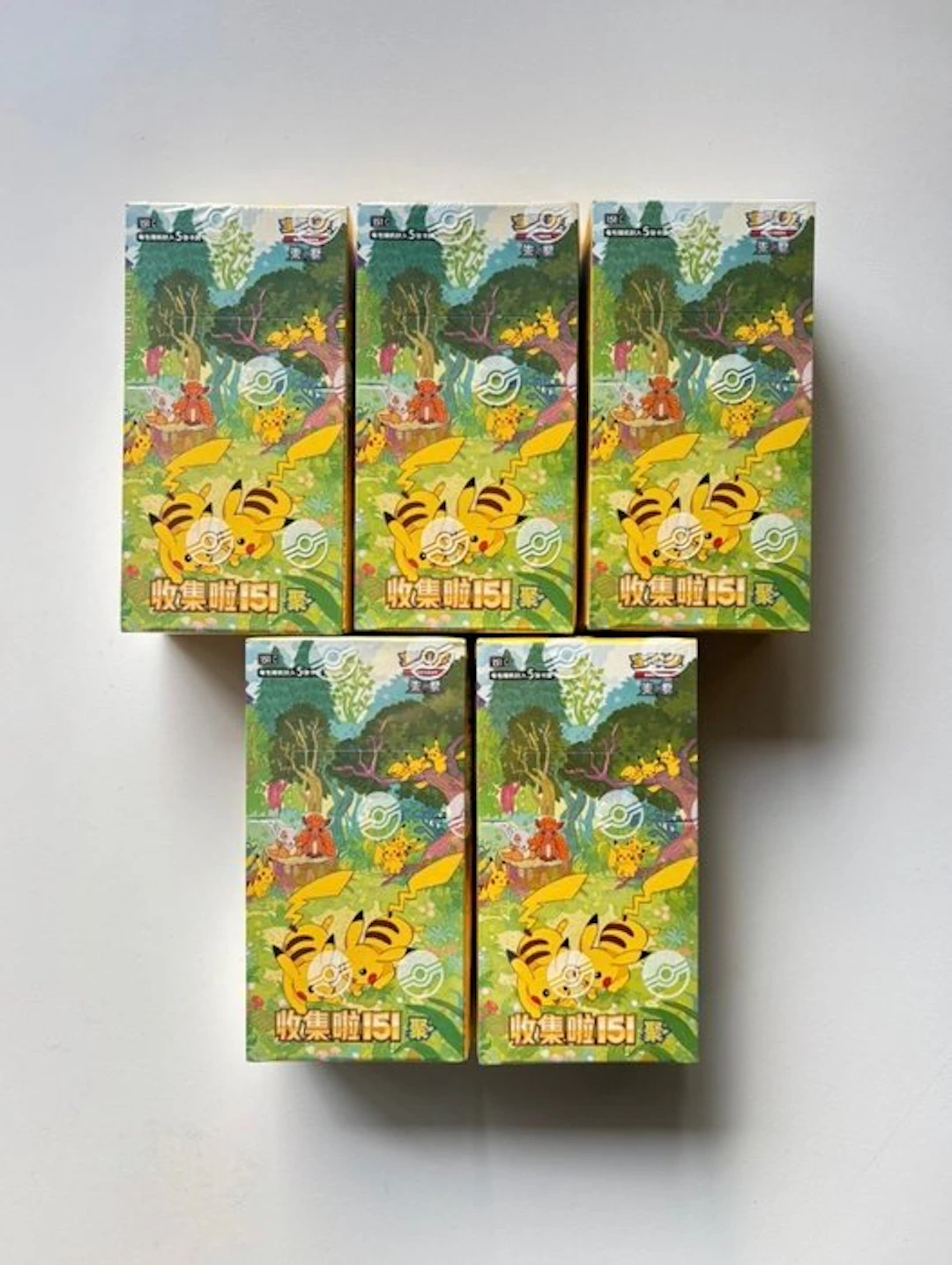 Pokémon - 5 Box - Pokemon Collect 151 Gathering Slim Box...