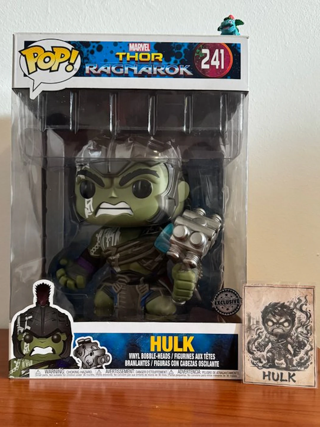 Funko - Funko Pop - Marvel - Hulk #241 Super Size Jumbo (25cm) + Custom Card